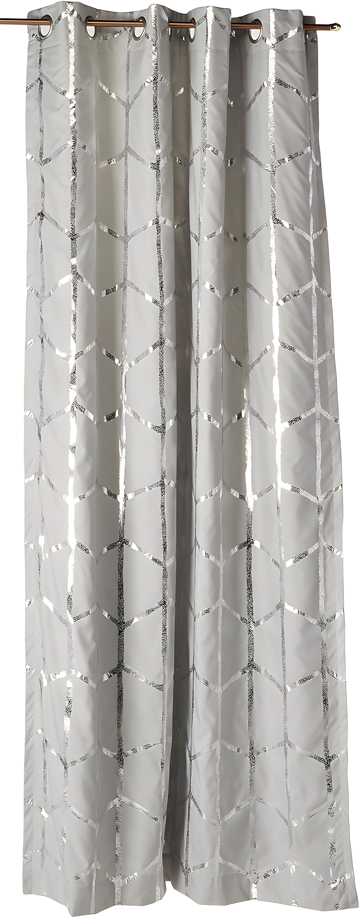 Intelligent Design Raina Geometric Total Blackout Grommet Single Curtain Panel