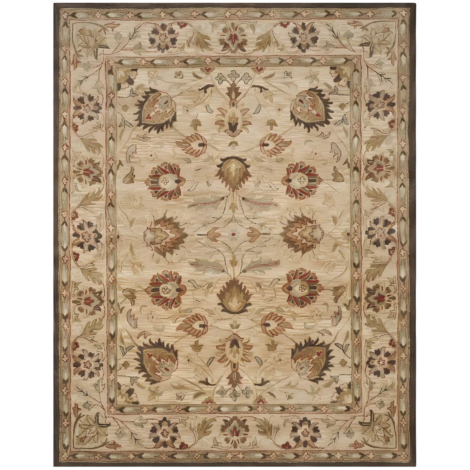 Antiquity AT812 Hand Tufted Indoor Area Rug - Beige/Beige - 7'6"x9'6" - Safavieh