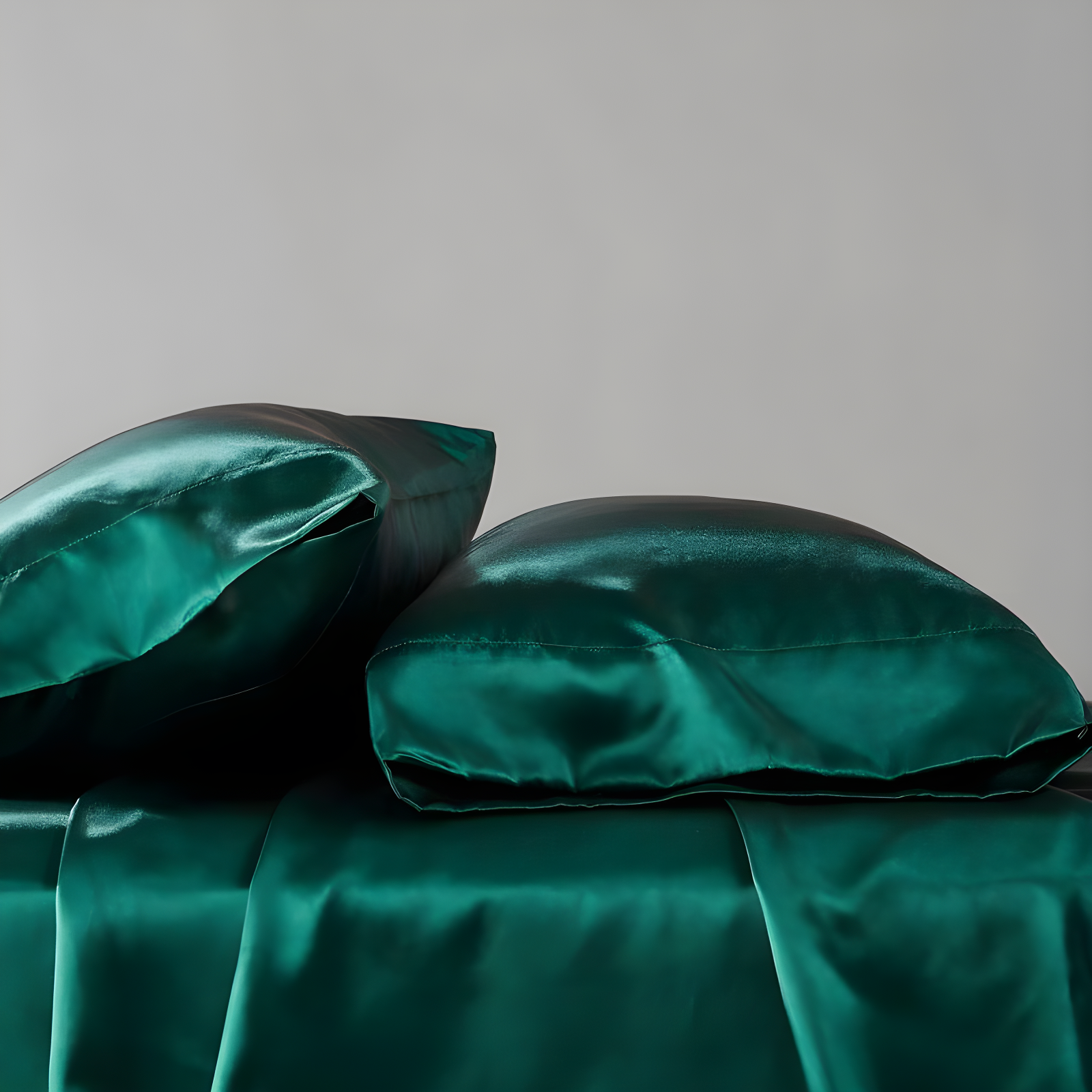 Madison Park King 2pc Satin Luxury Pillowcases Emerald
