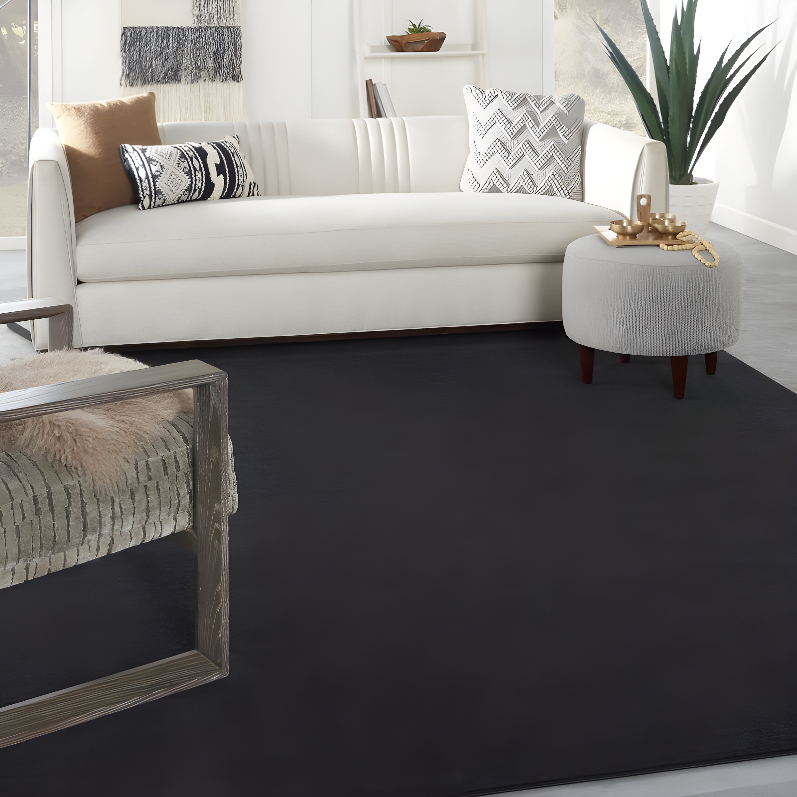 Nourison Essentials Easy Care Indoor Outdoor Area Rug - Black 8' x 11'