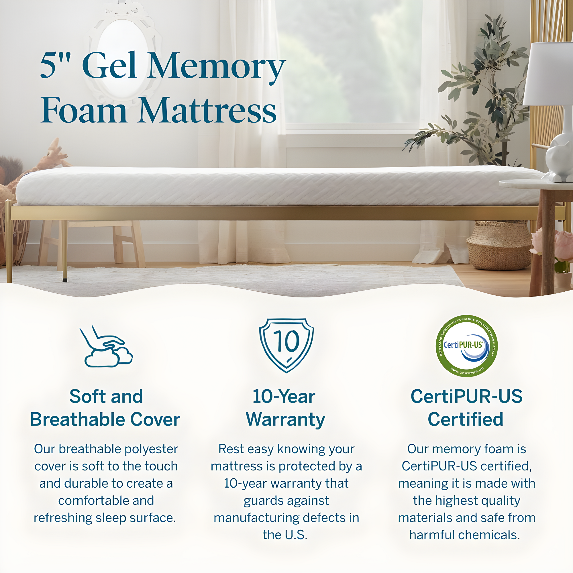 Lucid LUCID Firm Cooling Gel infused Memory Foam Mattresses