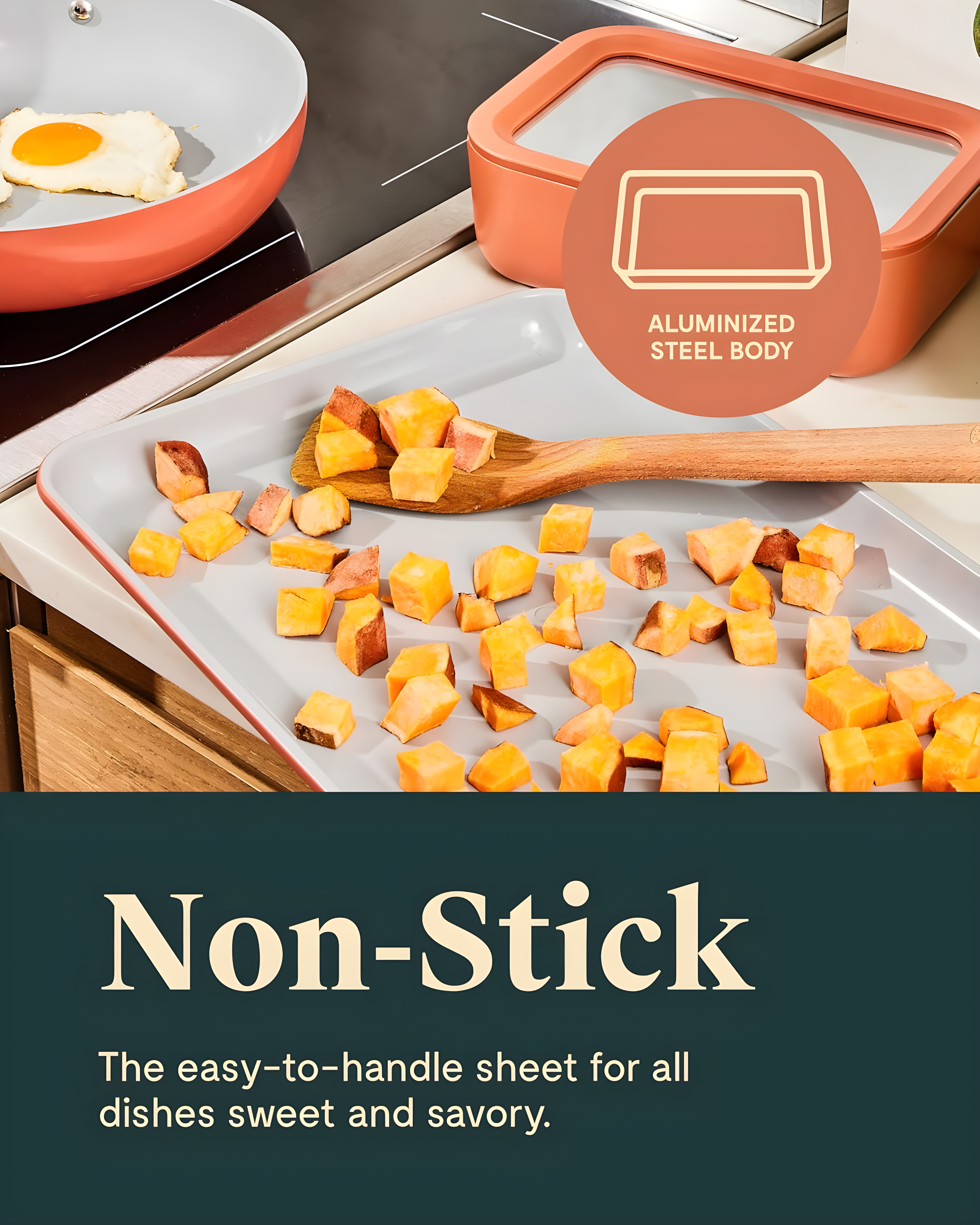 Caraway Non-Stick Ceramic Medium Baking Sheet in Grey