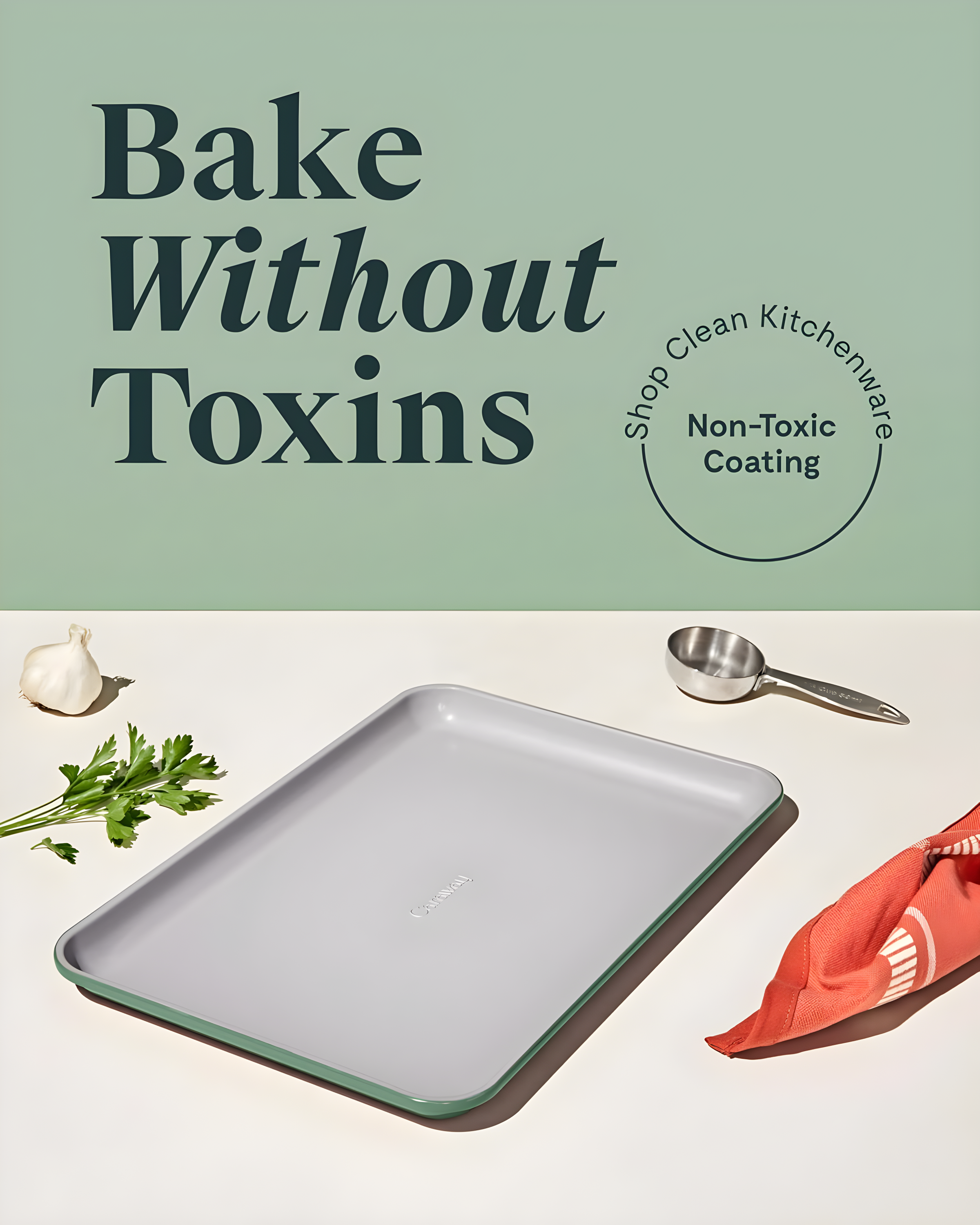 Caraway Non-Stick Ceramic Medium Baking Sheet in Grey