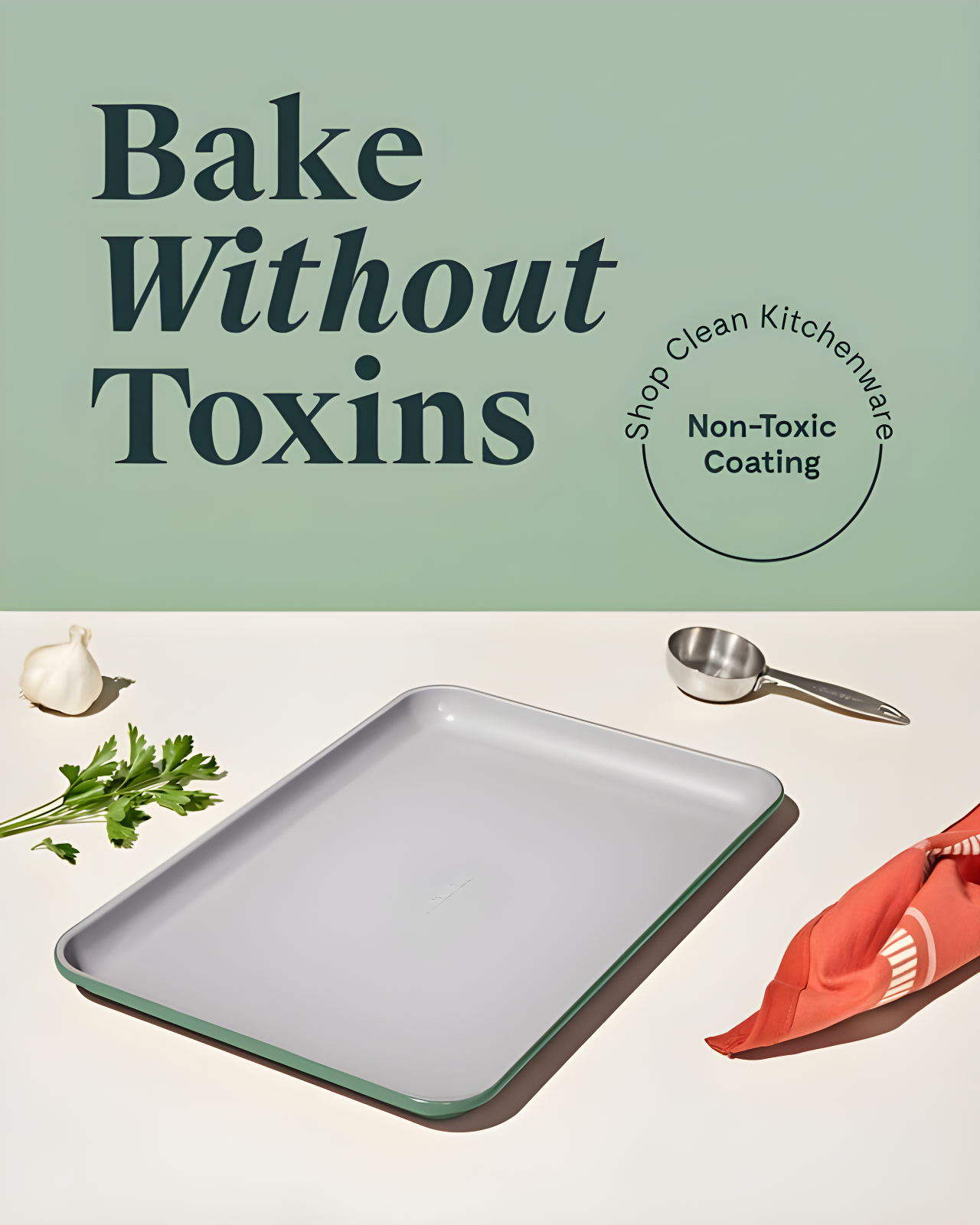 Caraway Non-Stick Ceramic Medium Baking Sheet in Grey