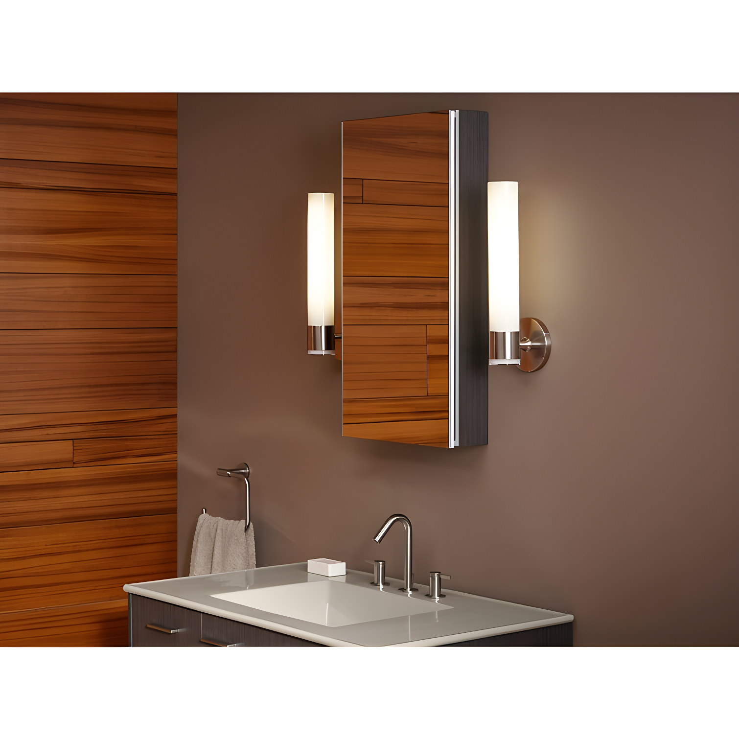 Verdera® Recessed or Surface Mount Frameless Medicine Cabinet with 3 Adjustable Shelves