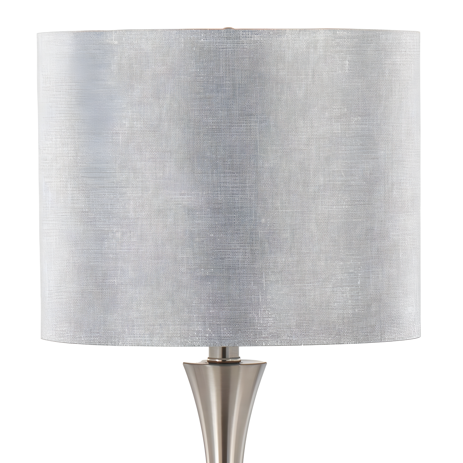 LumiSource Lenuxe 24" Table Lamps Set: Hourglass Body, Linen Drum Shade, UL Listed