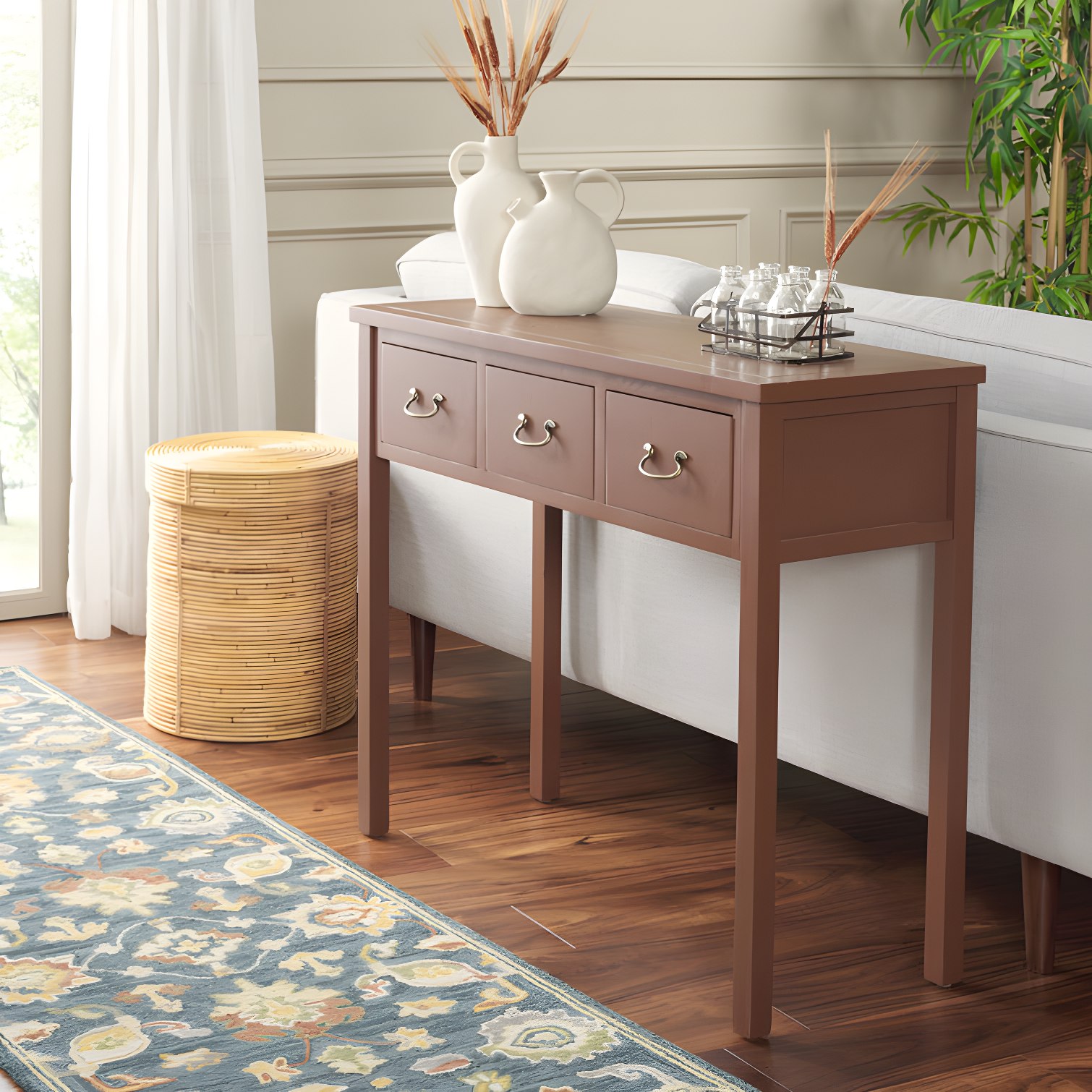 Winston Porter Tabresha 33'' Solid Wood Console Table