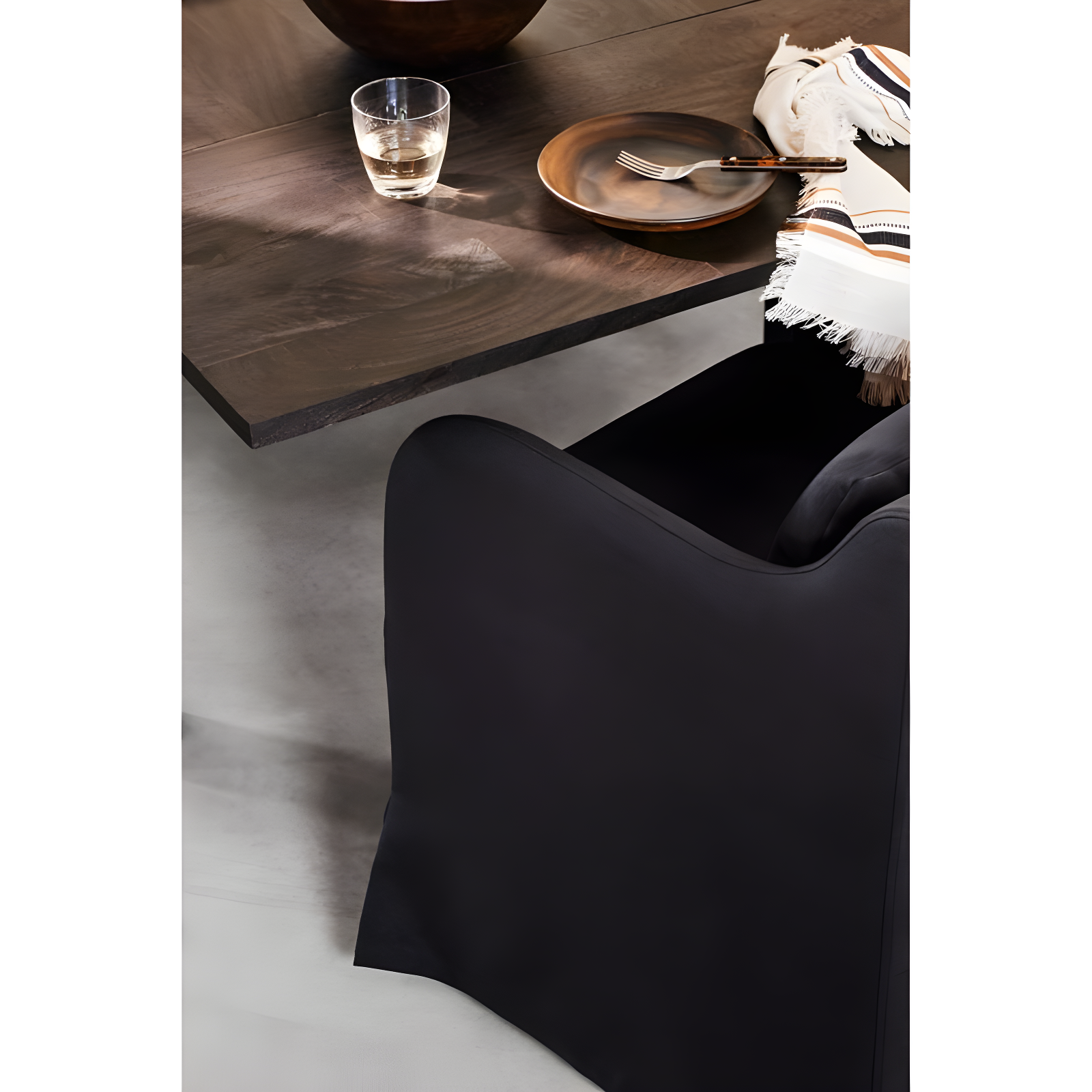 Basque 82"-118" Charcoal Grey Solid Wood Extendable Dining Table