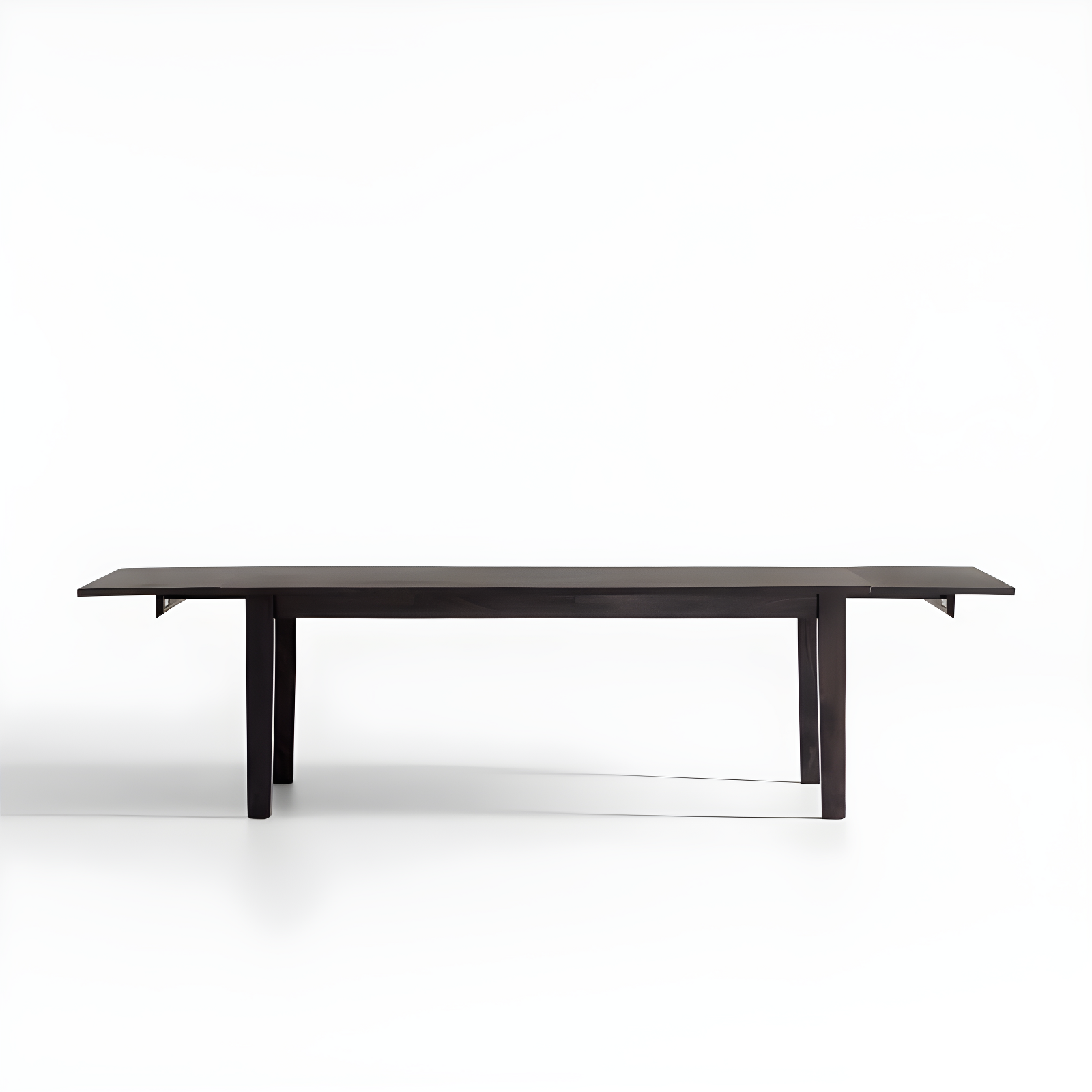 Basque 82"-118" Charcoal Grey Solid Wood Extendable Dining Table