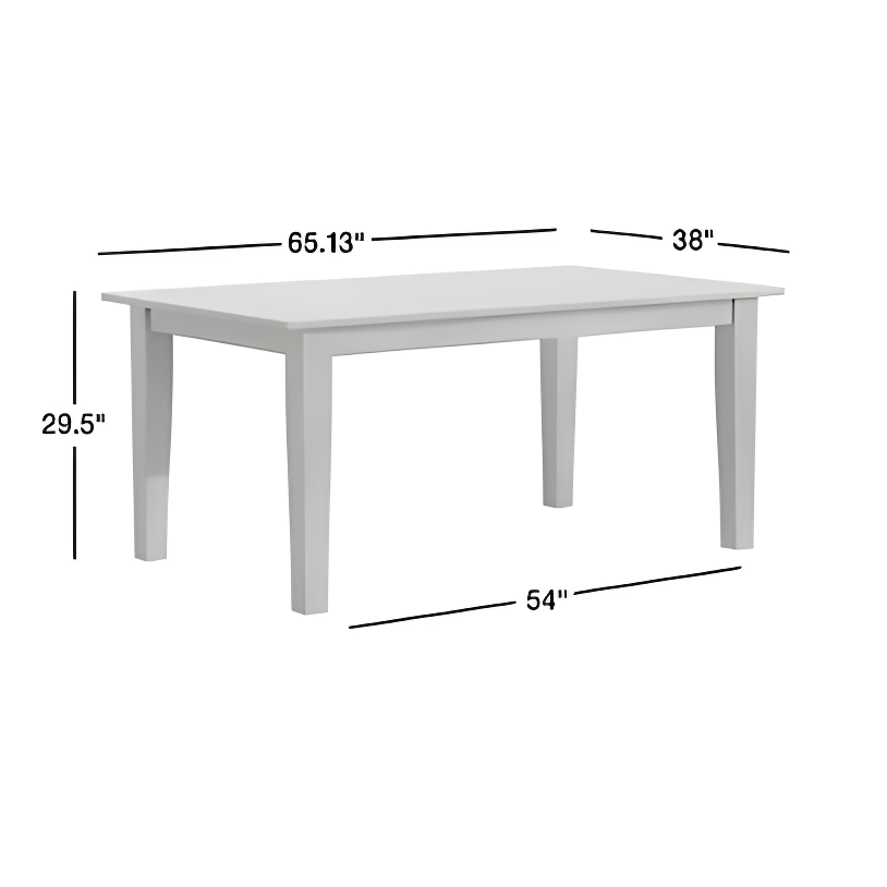 Basque 82"-118" Charcoal Grey Solid Wood Extendable Dining Table