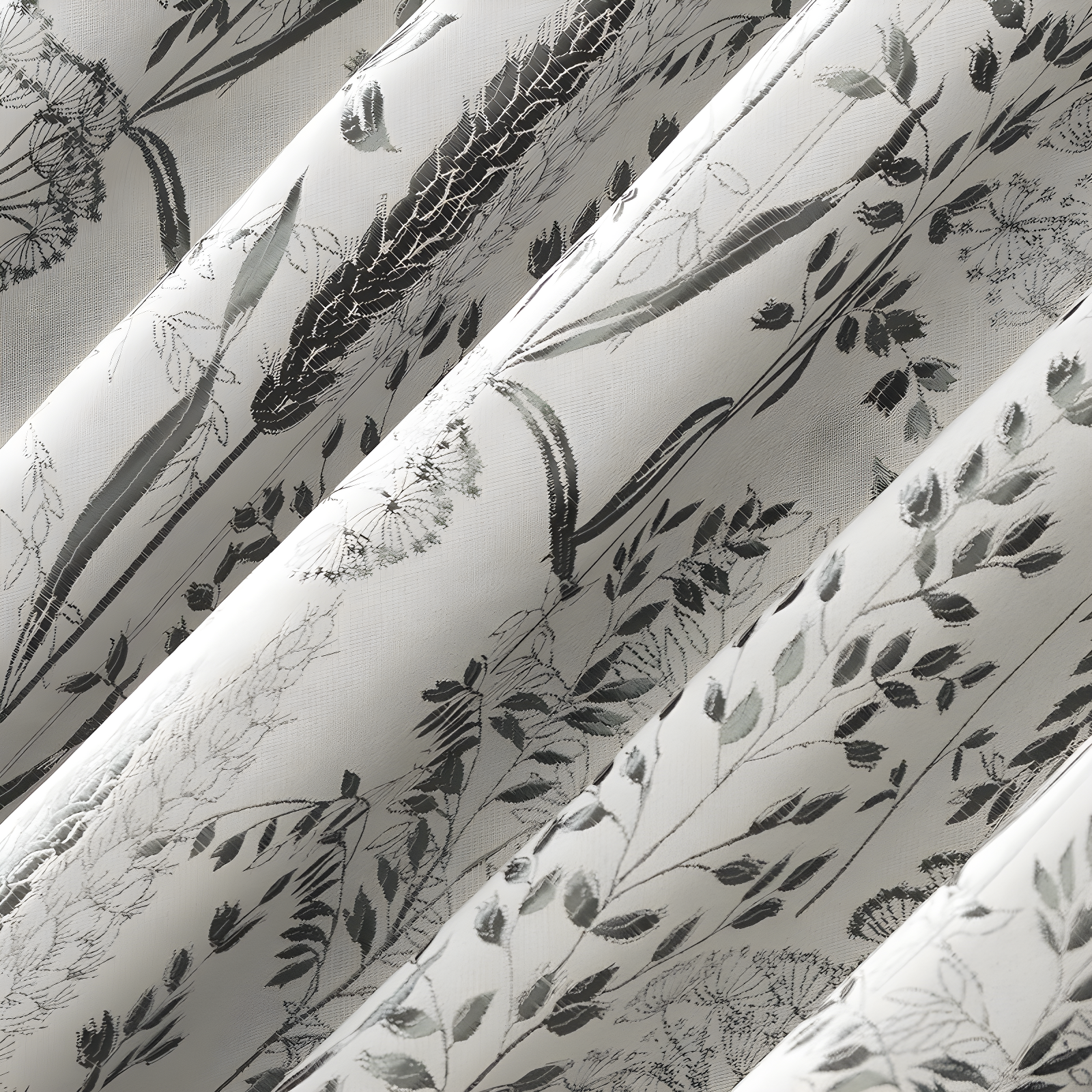 Scott Living Scott Living Aubry Shimmering Floral 100% Blackout Back Tab Curtain Panel