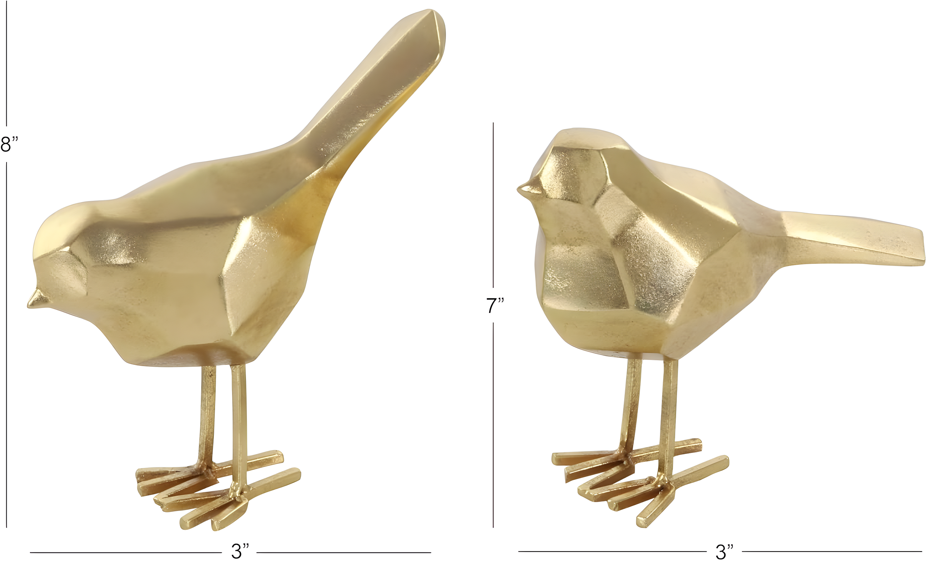 CosmoLiving by Cosmopolitan Polystone Bird Decorative Sculpture with Origami Accents