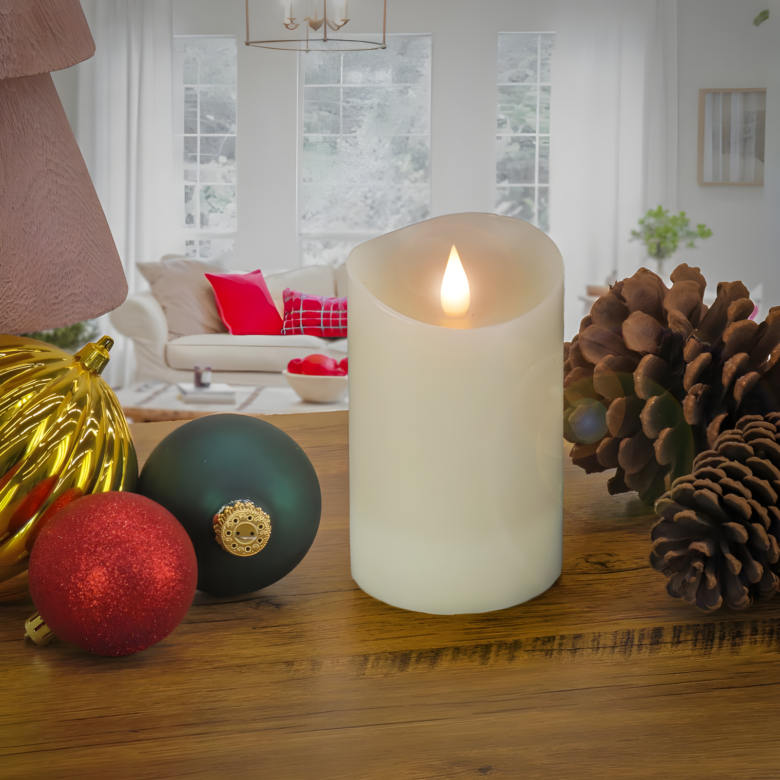 HGTV Home Collection Georgetown Pillar Flameless Candle & Reviews | Wayfair