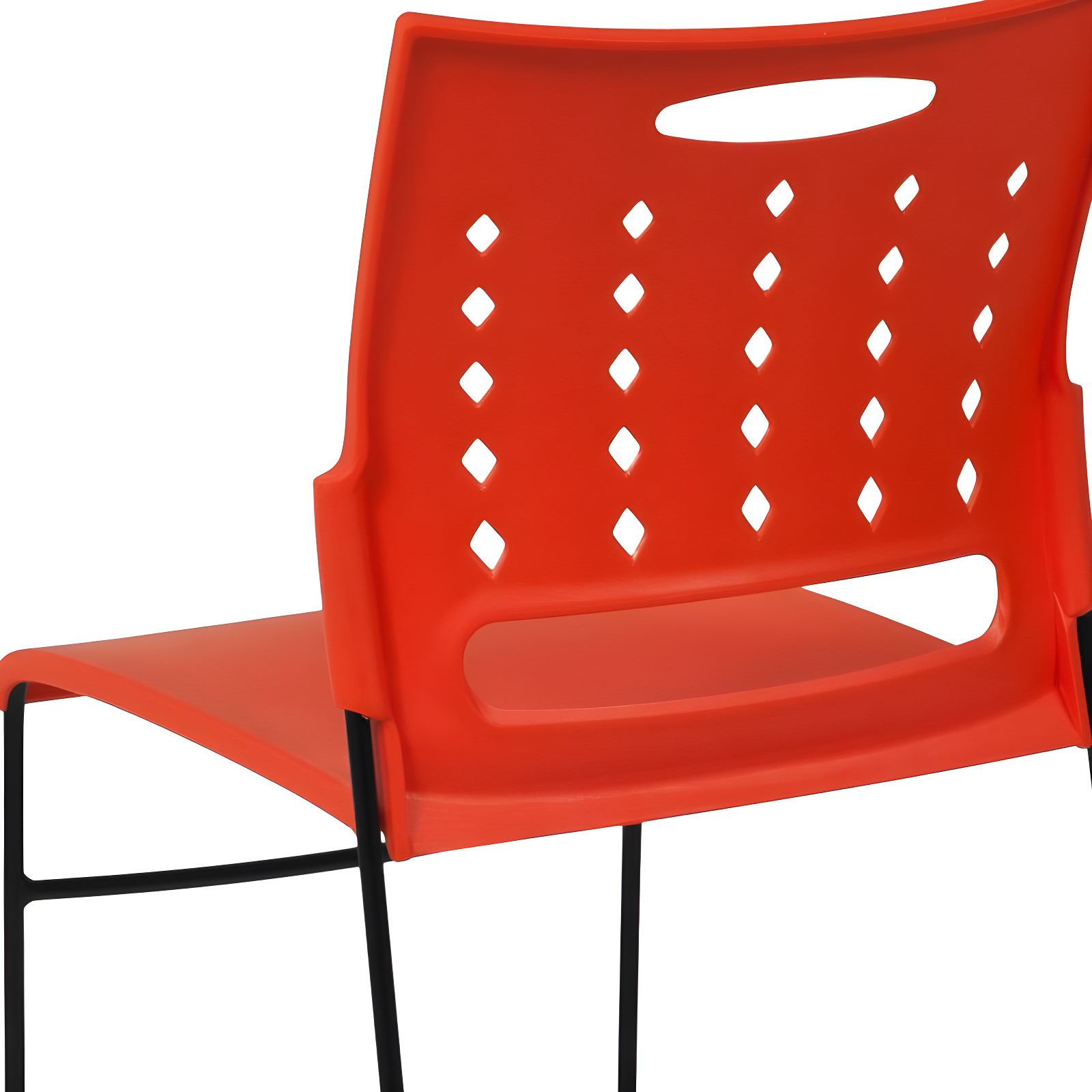 Flash Furniture 881 lb. Capacity Sled Base Stack Chair with Carry Handle and Air-Vent Back