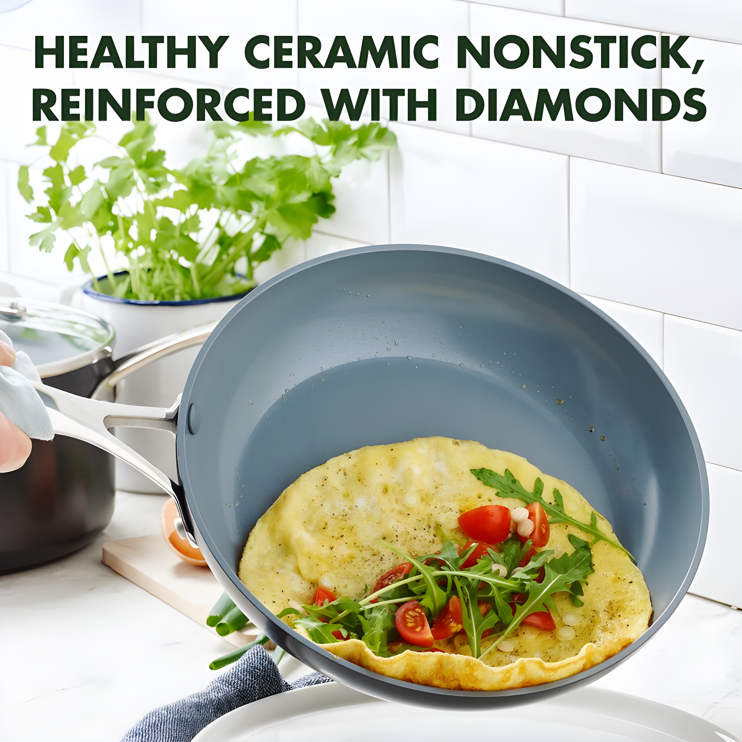 GreenPan GreenPan Valencia Pro Healthy Ceramic Nonstick Hard-Anodized Aluminum Frying Pan