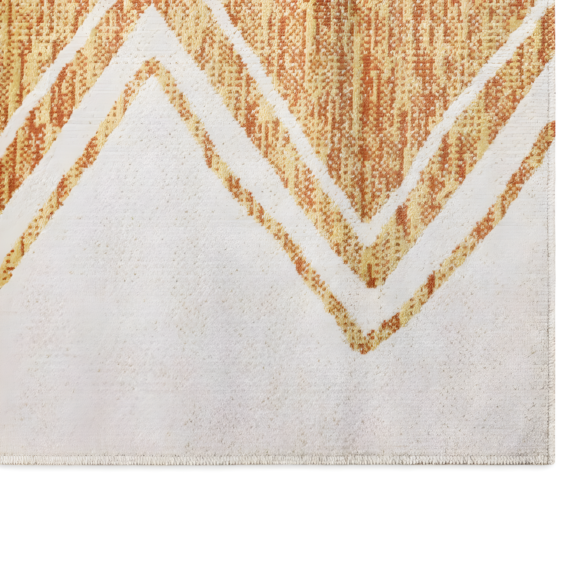 Nicole Miller New York Patio Sofia Indoor/Outdoor Area Rug, Ivory/Mustard