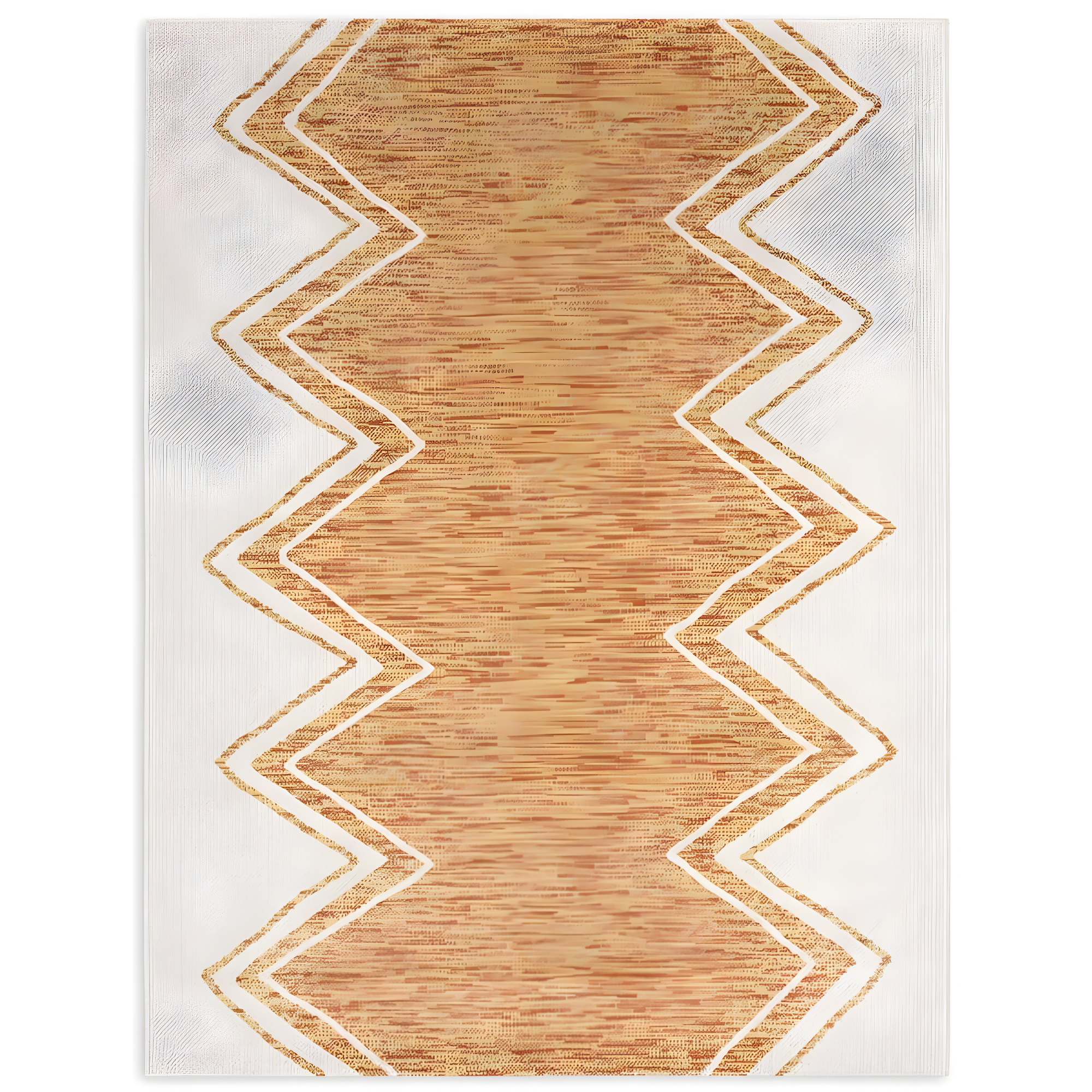Nicole Miller New York Patio Sofia Indoor/Outdoor Area Rug, Ivory/Mustard