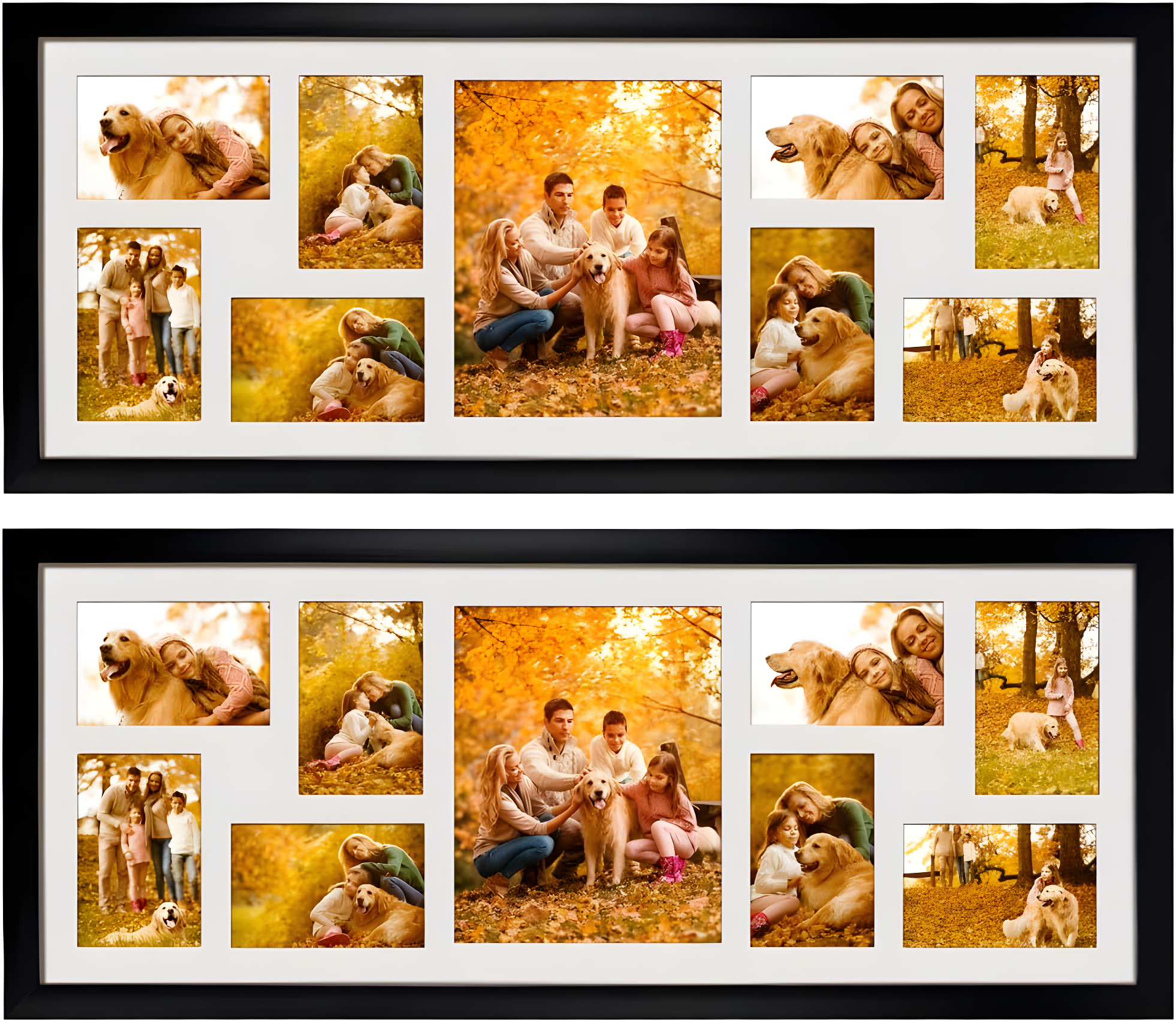 Hokku Designs 2 Pack Picture Frames Collage With 9 Openings, Display Eight 4 X 6 Pictures And One 8X10 Photos For Wall Mounting | Wayfair