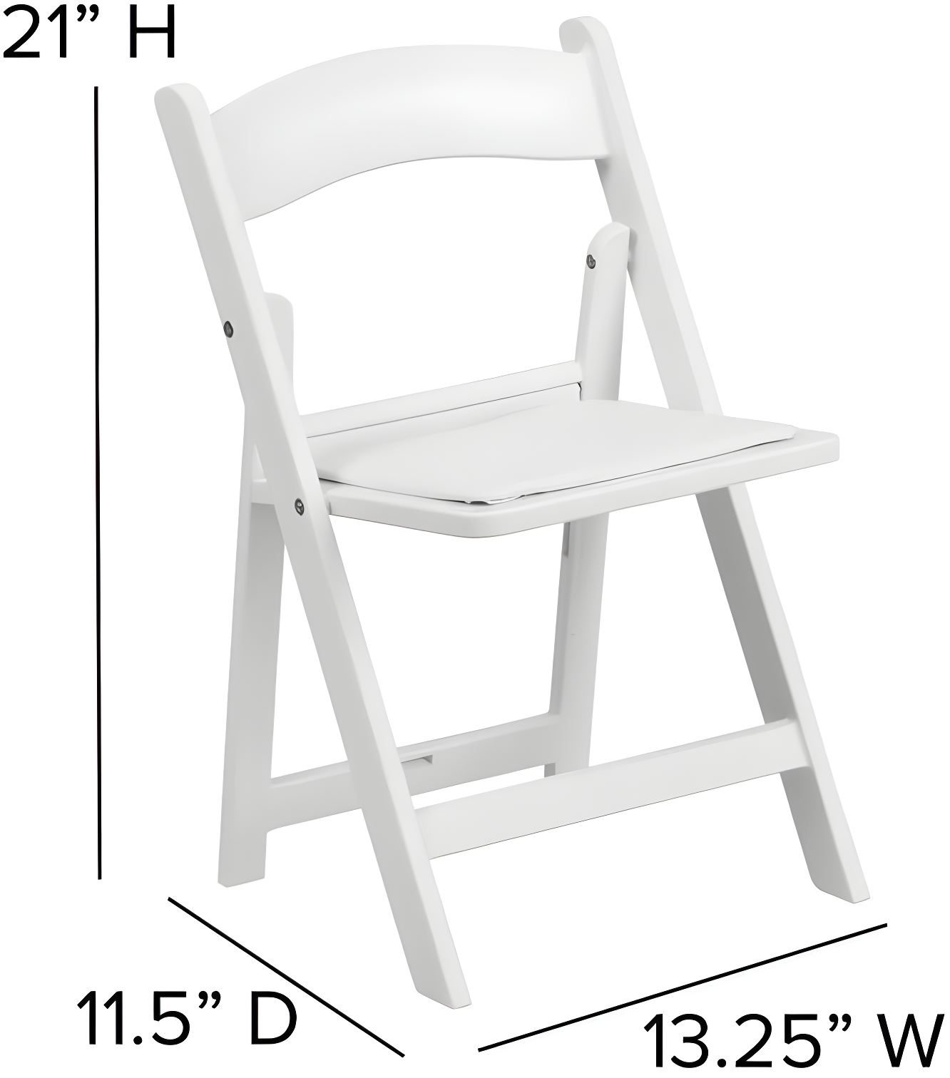 Flash Furniture Kids Folding Chairs with Padded Seats | Set of 2 White Resin Folding Chair with Vinyl Padded Seat for Kids