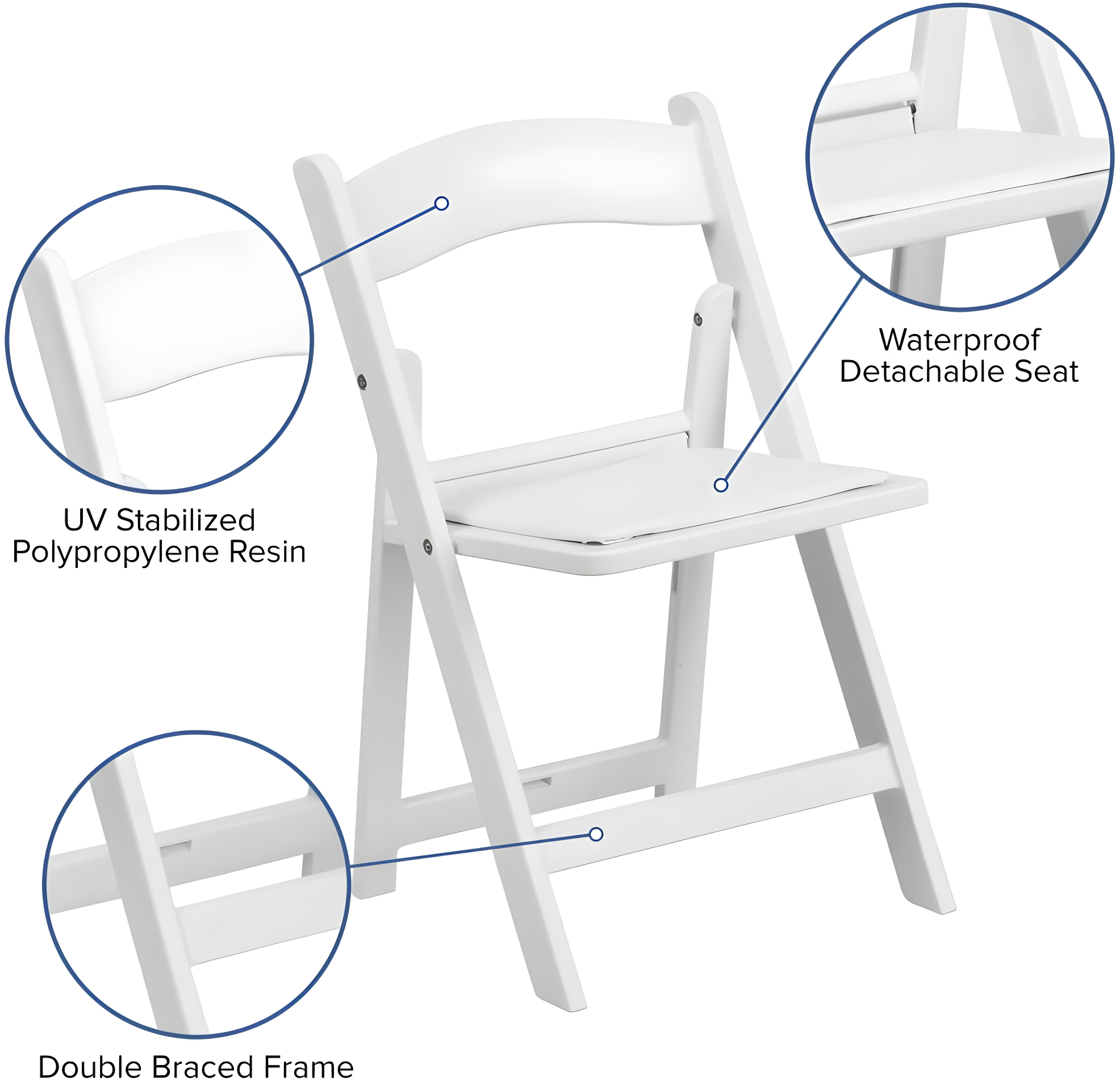Flash Furniture Kids Folding Chairs with Padded Seats | Set of 2 White Resin Folding Chair with Vinyl Padded Seat for Kids