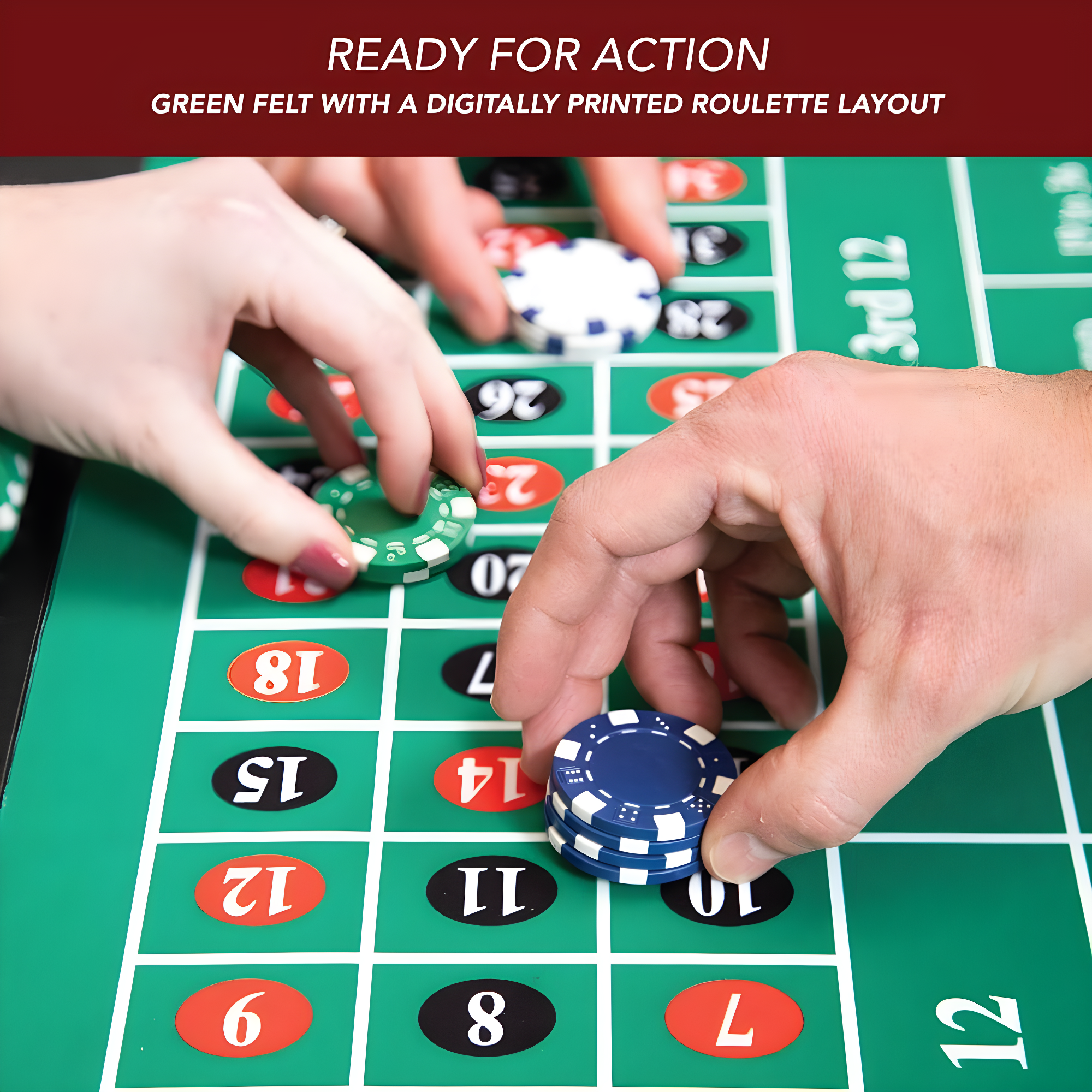 Hathaway Games 48" Monte Carlo Poker Table