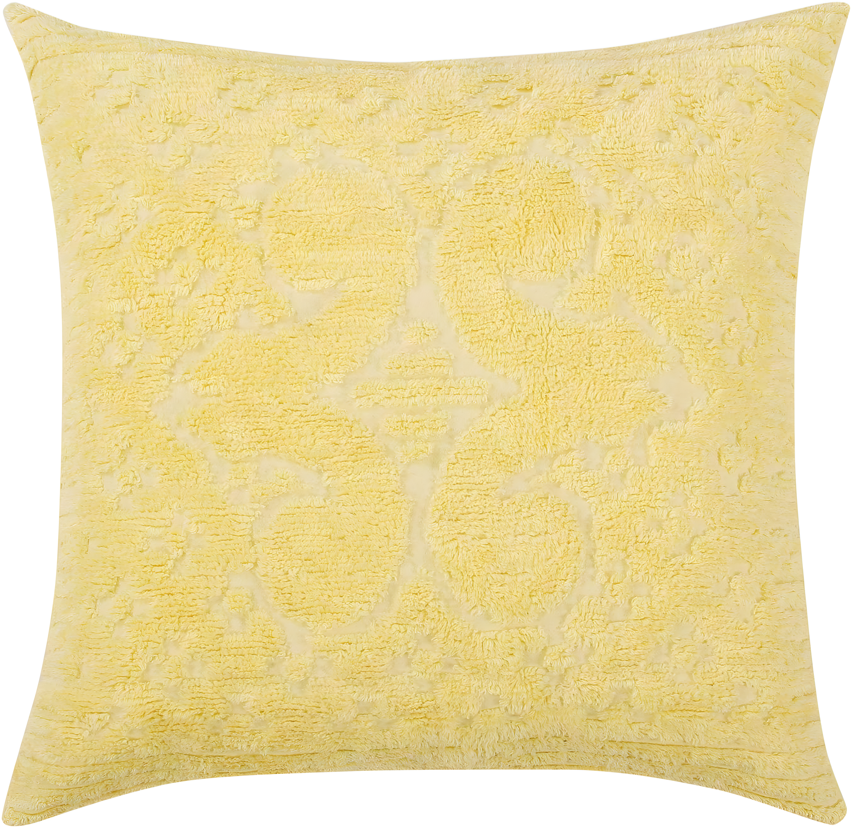 Euro Ashton Collection 100% Cotton Tufted Unique Luxurious Medallion Design Pillow Shams Yellow - Better Trends