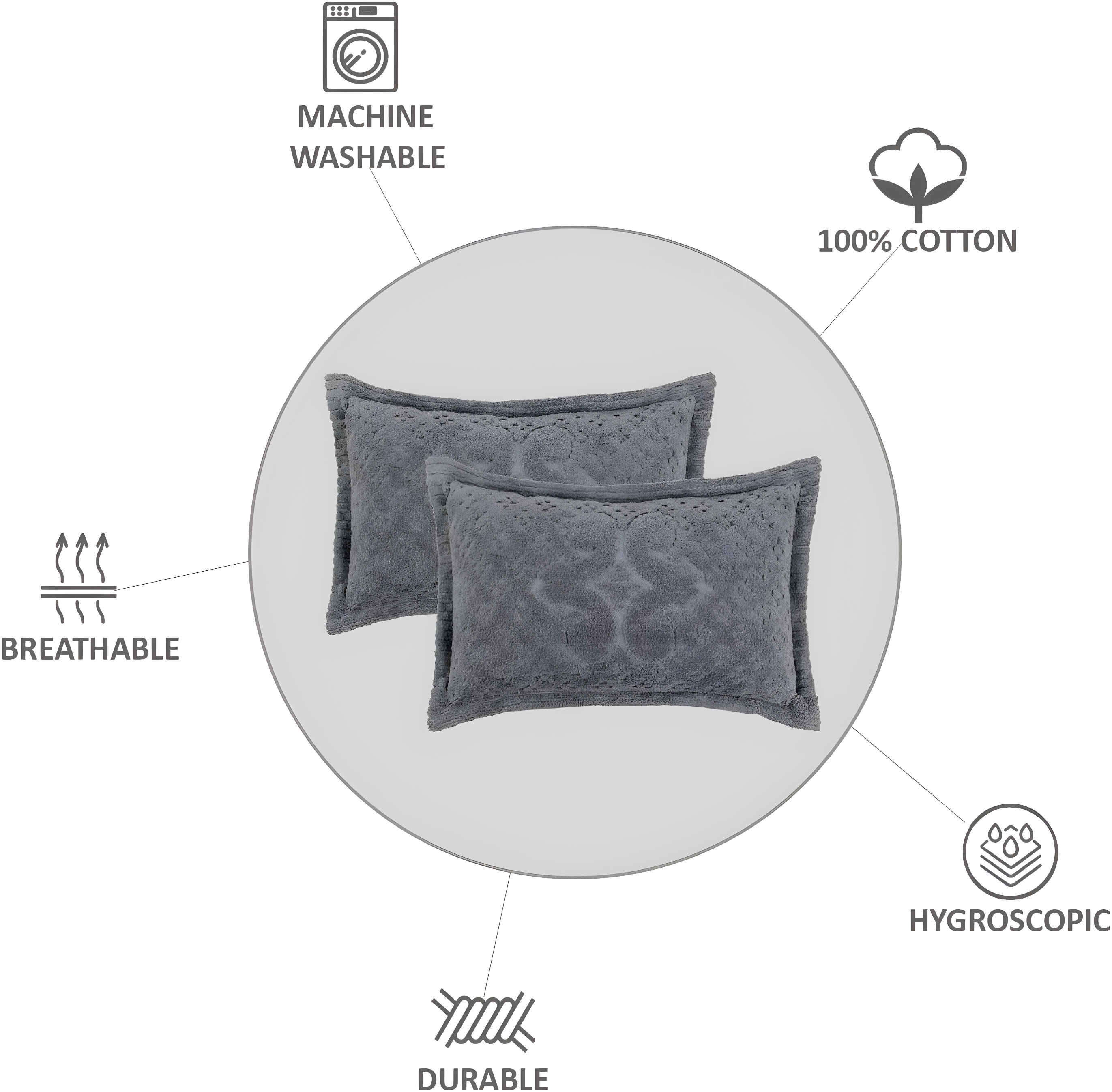 Euro Ashton Collection 100% Cotton Tufted Unique Luxurious Medallion Design Pillow Shams Yellow - Better Trends