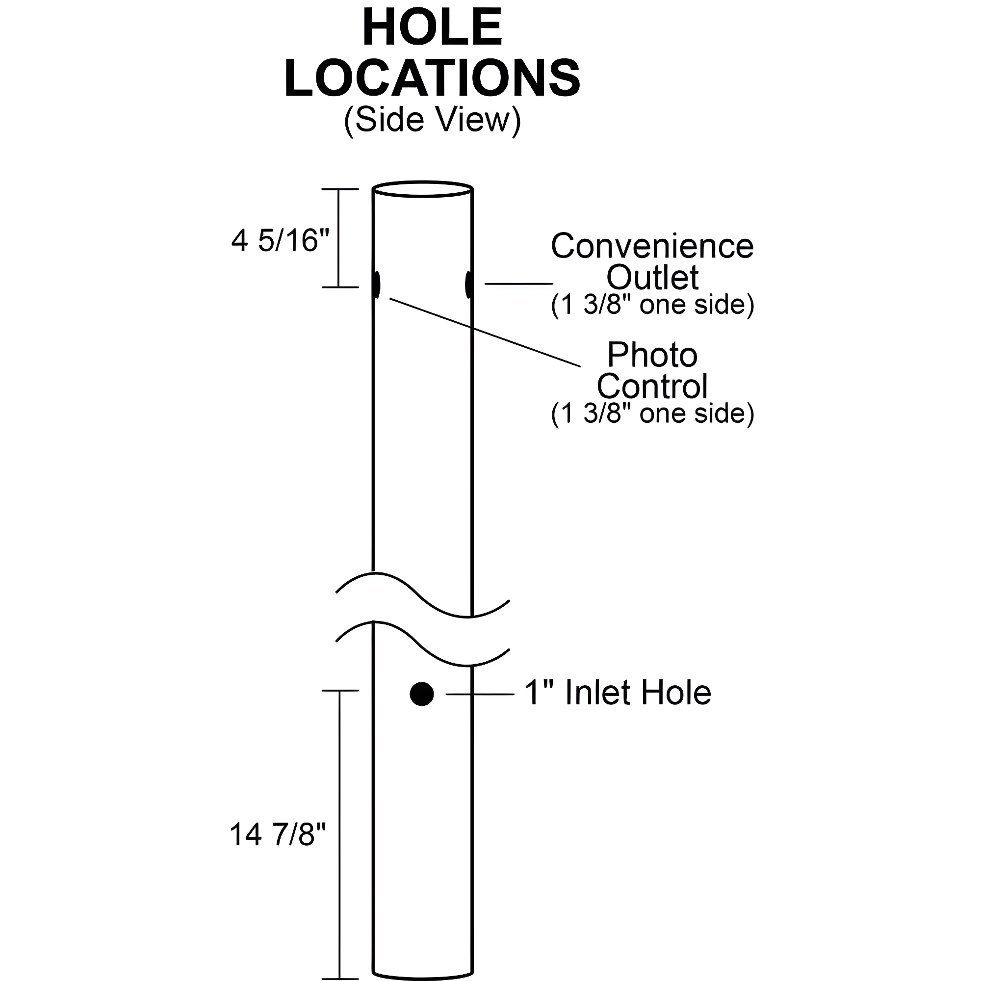 Solus 8 ft. Black Aluminum Outdoor Lamp Post with Outlet