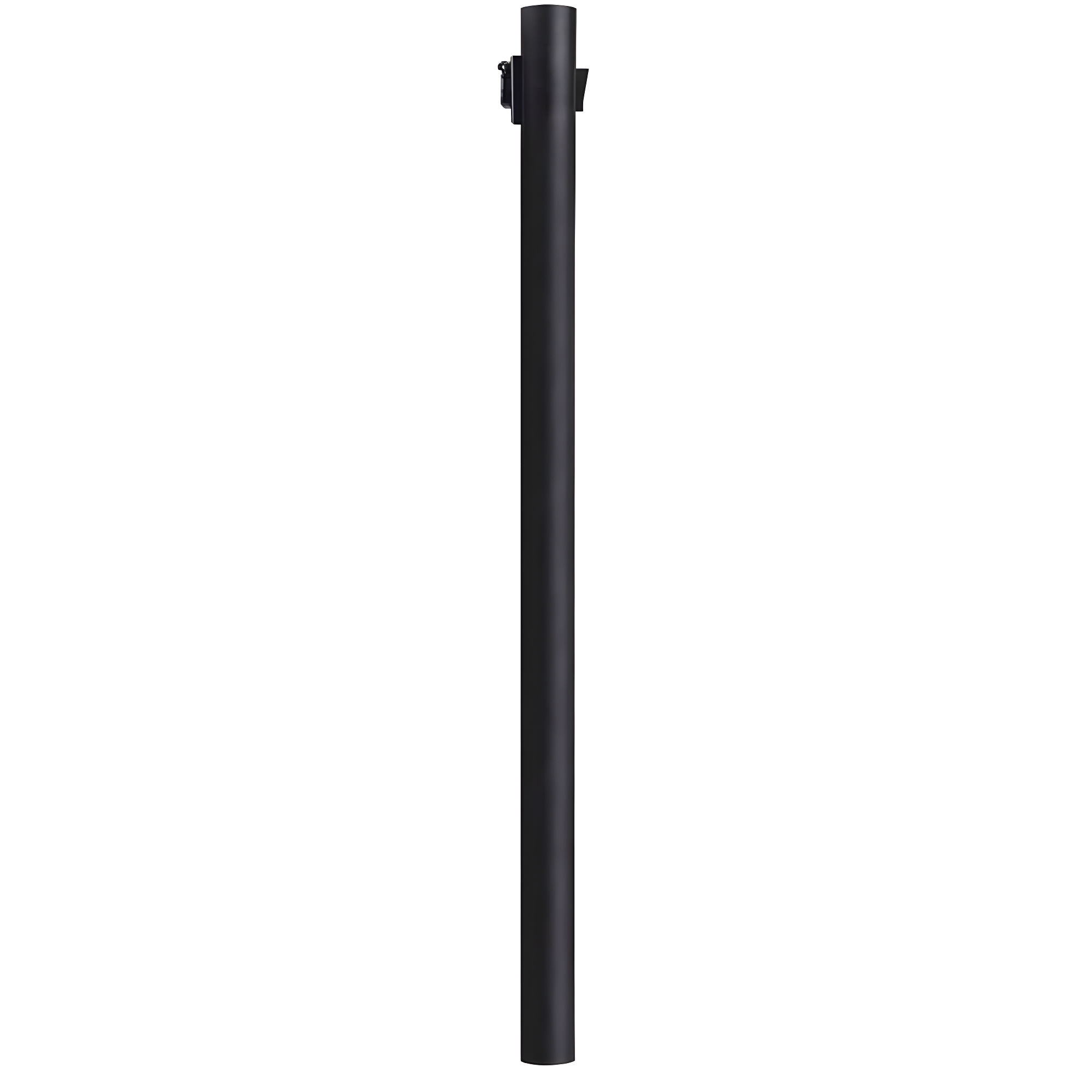 Solus 8 ft. Black Aluminum Outdoor Lamp Post with Outlet