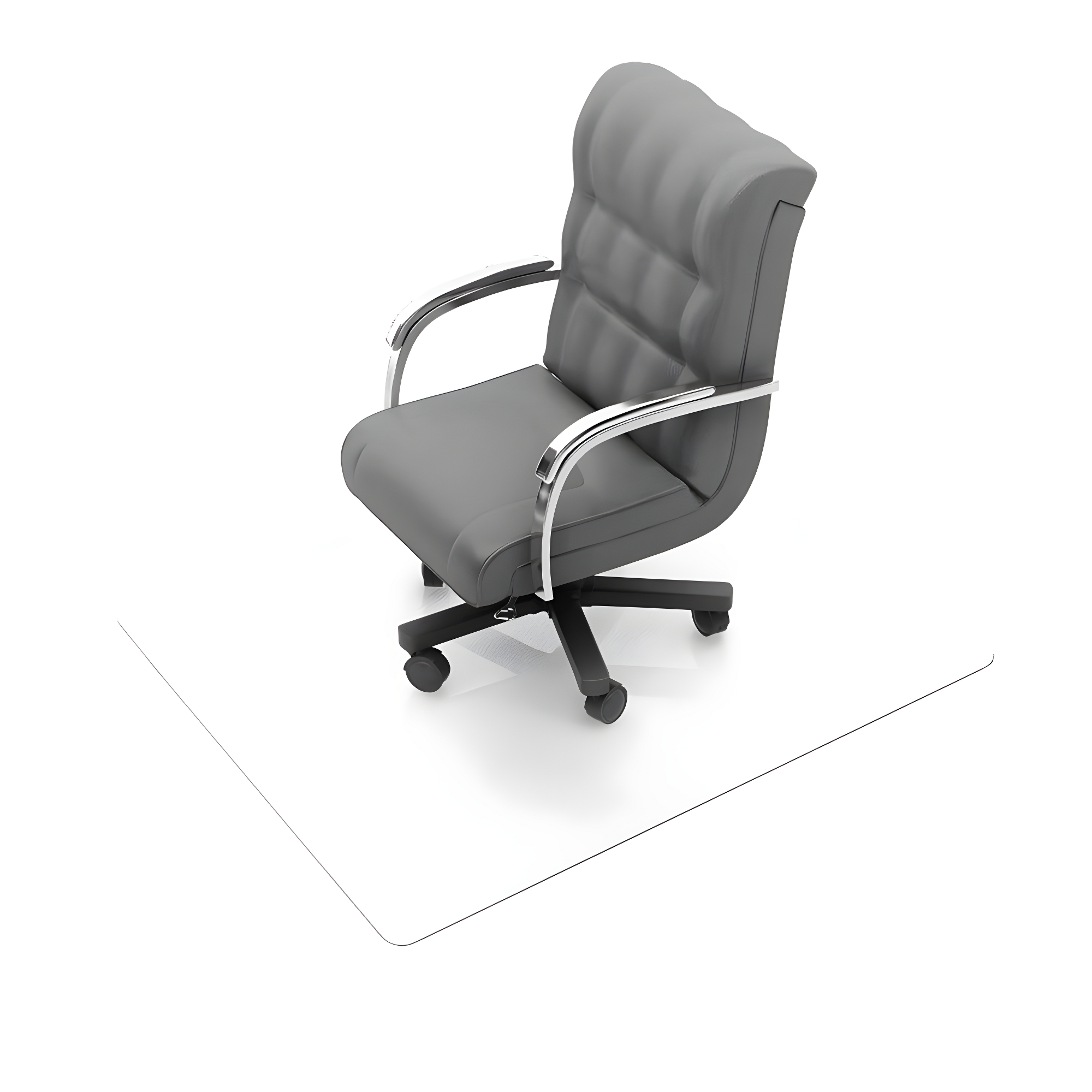 Floortex Valuemat Vinyl Rectangular Chair Mat for Hard Floor