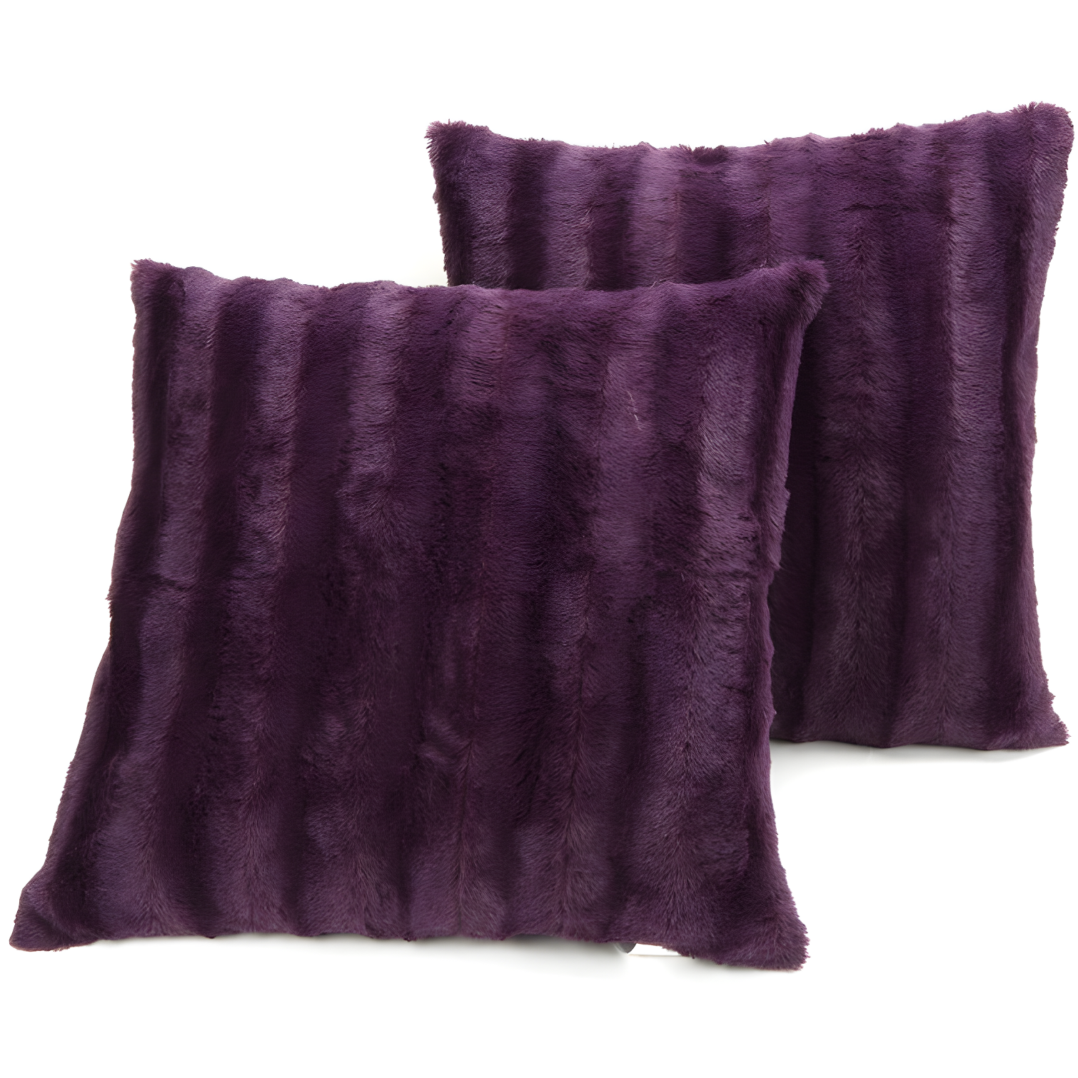 Cheer Collection Faux Fur Throw Pillow (Set of 2)