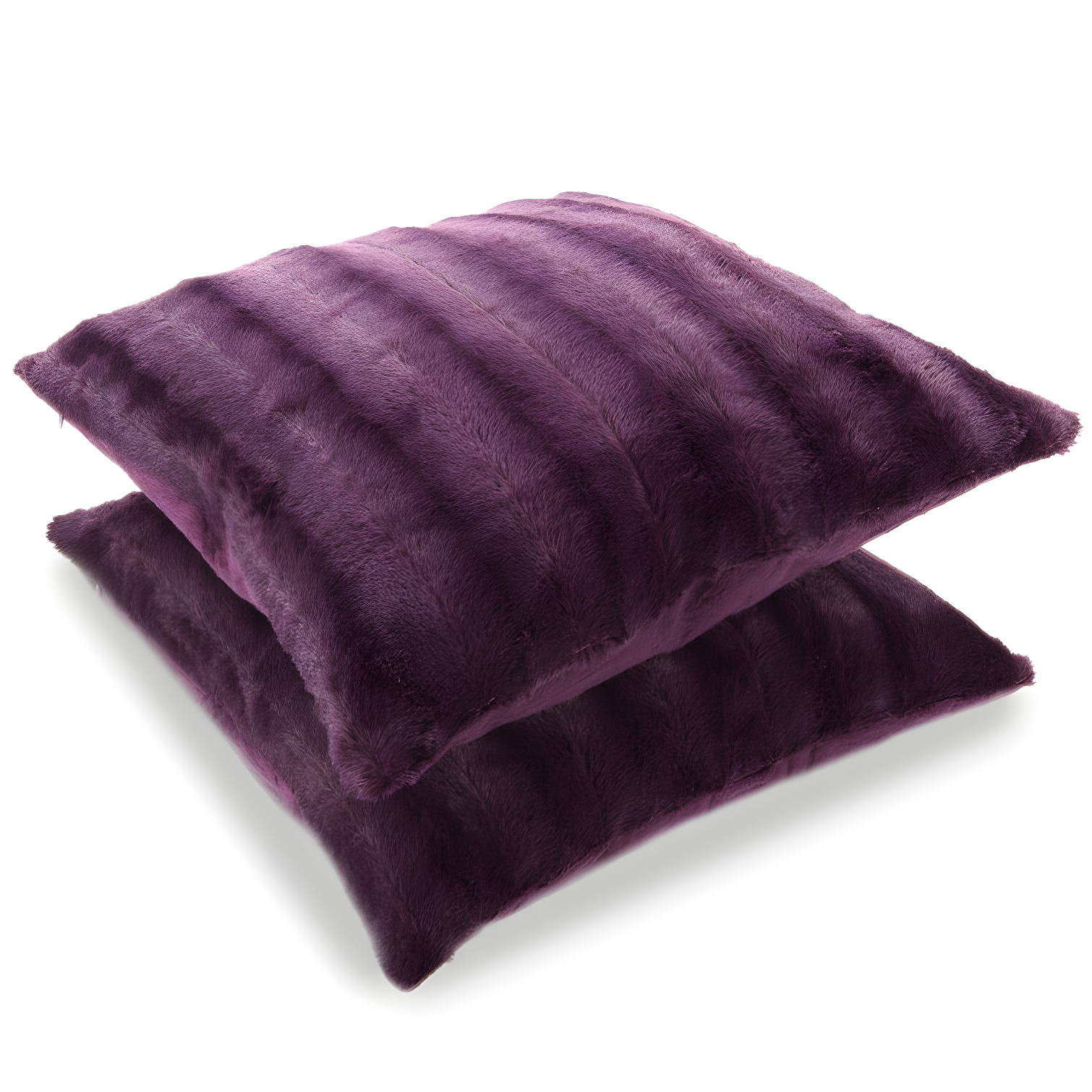 Cheer Collection Faux Fur Throw Pillow (Set of 2)
