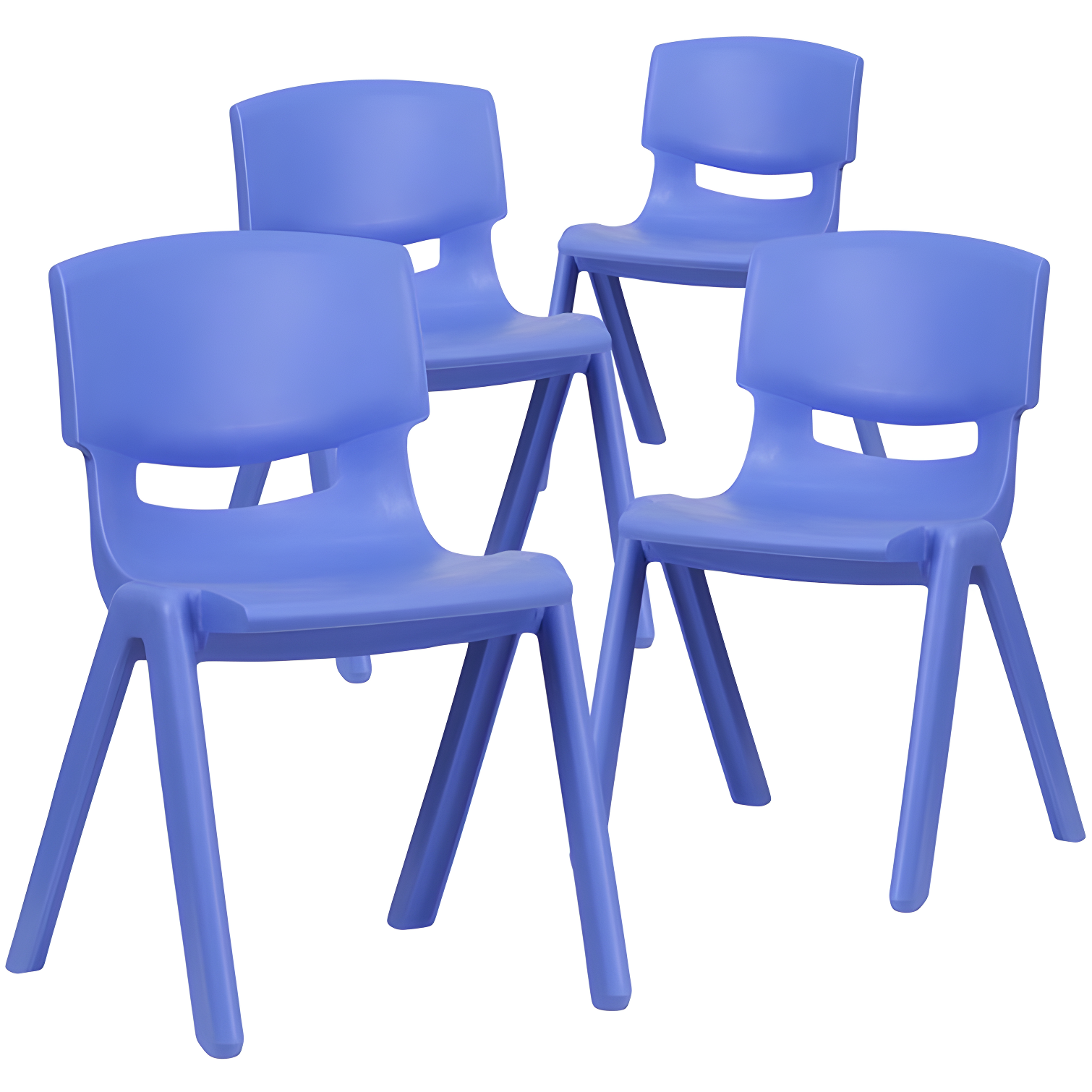Flash Furniture Goddard Plastic Stack School Chair with Seat, 3rd-7th School Chair (Set of 4)