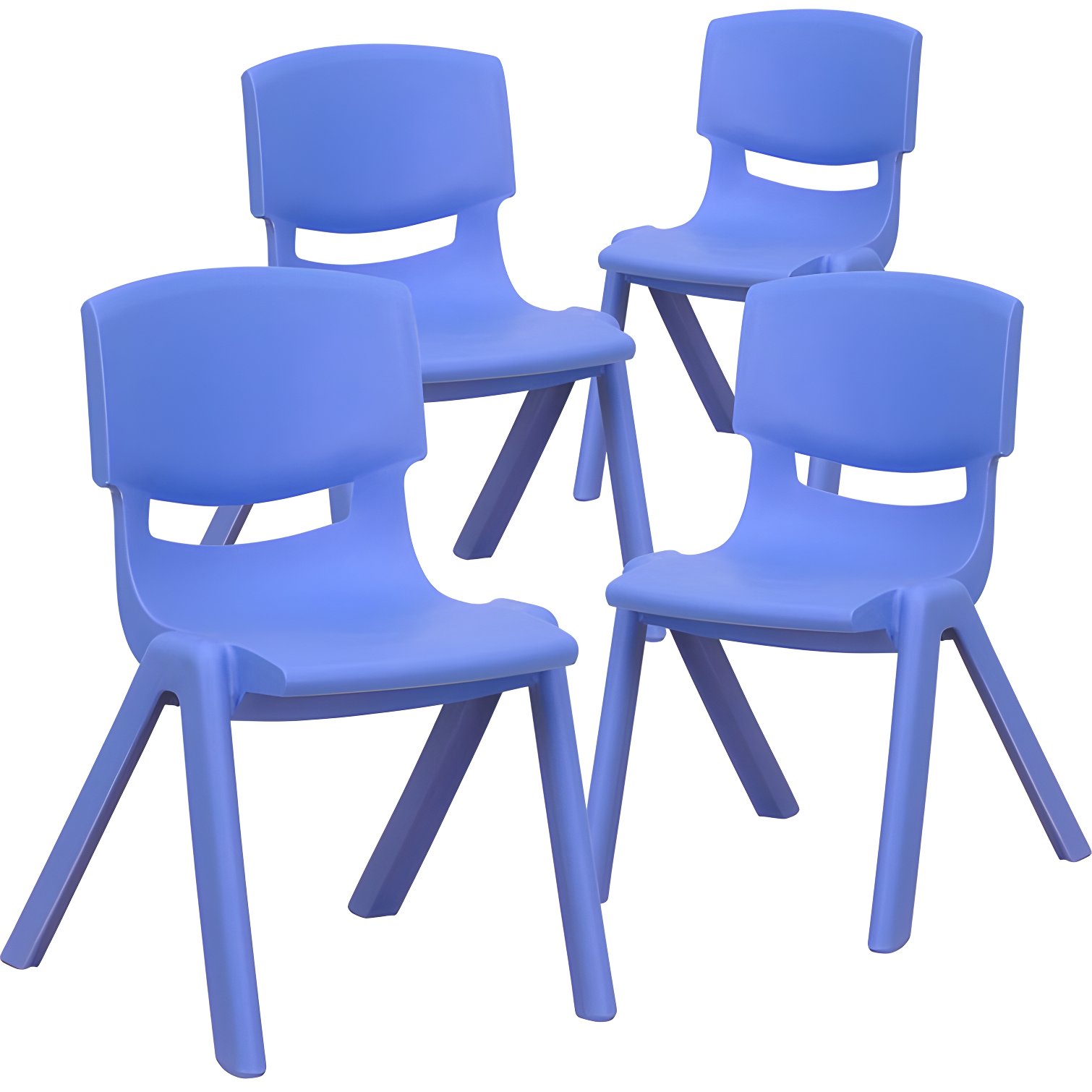 Flash Furniture Goddard Plastic Stack School Chair with Seat, 3rd-7th School Chair (Set of 4)