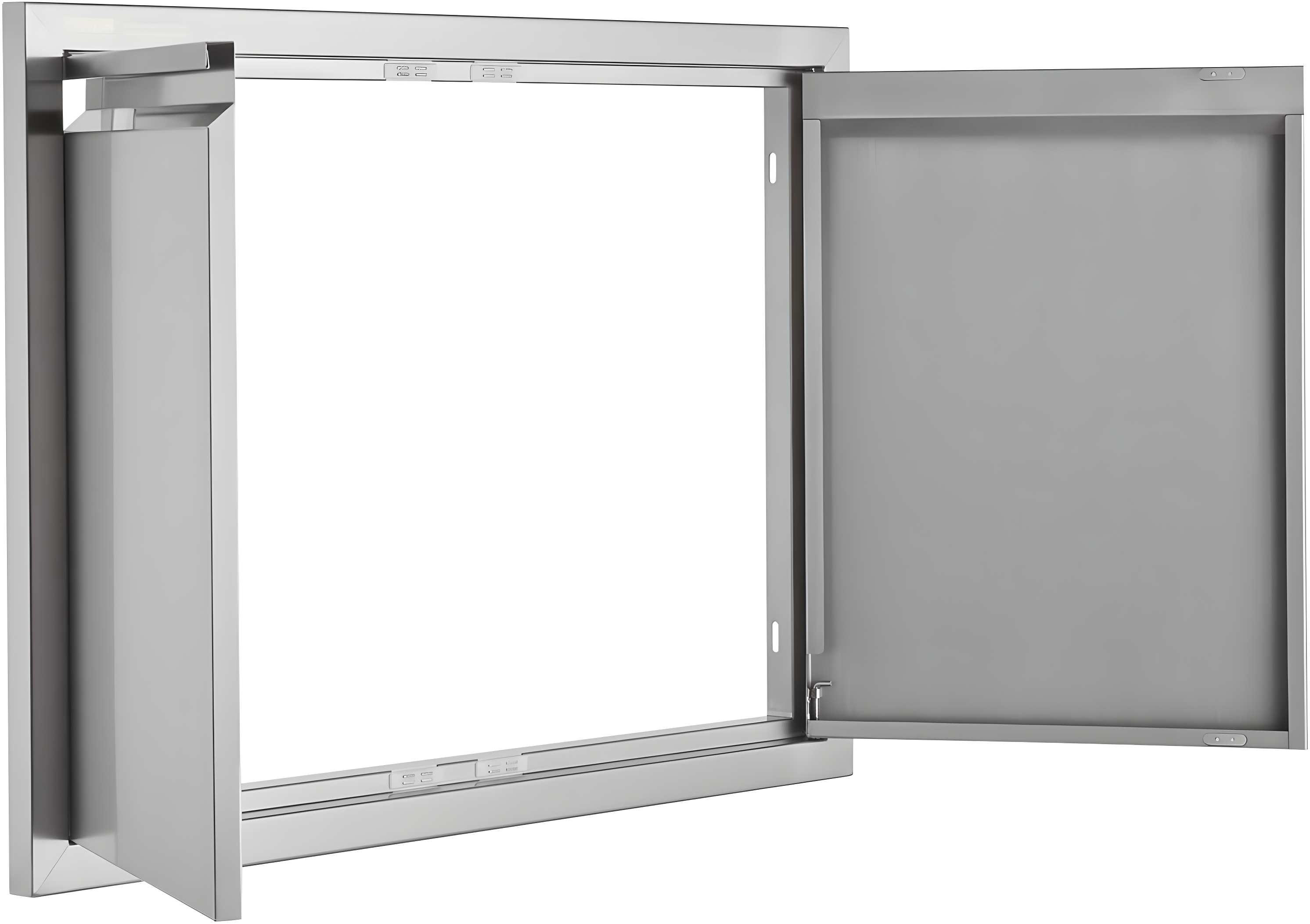 Stainless Steel Double BBQ Access Door with Hooks