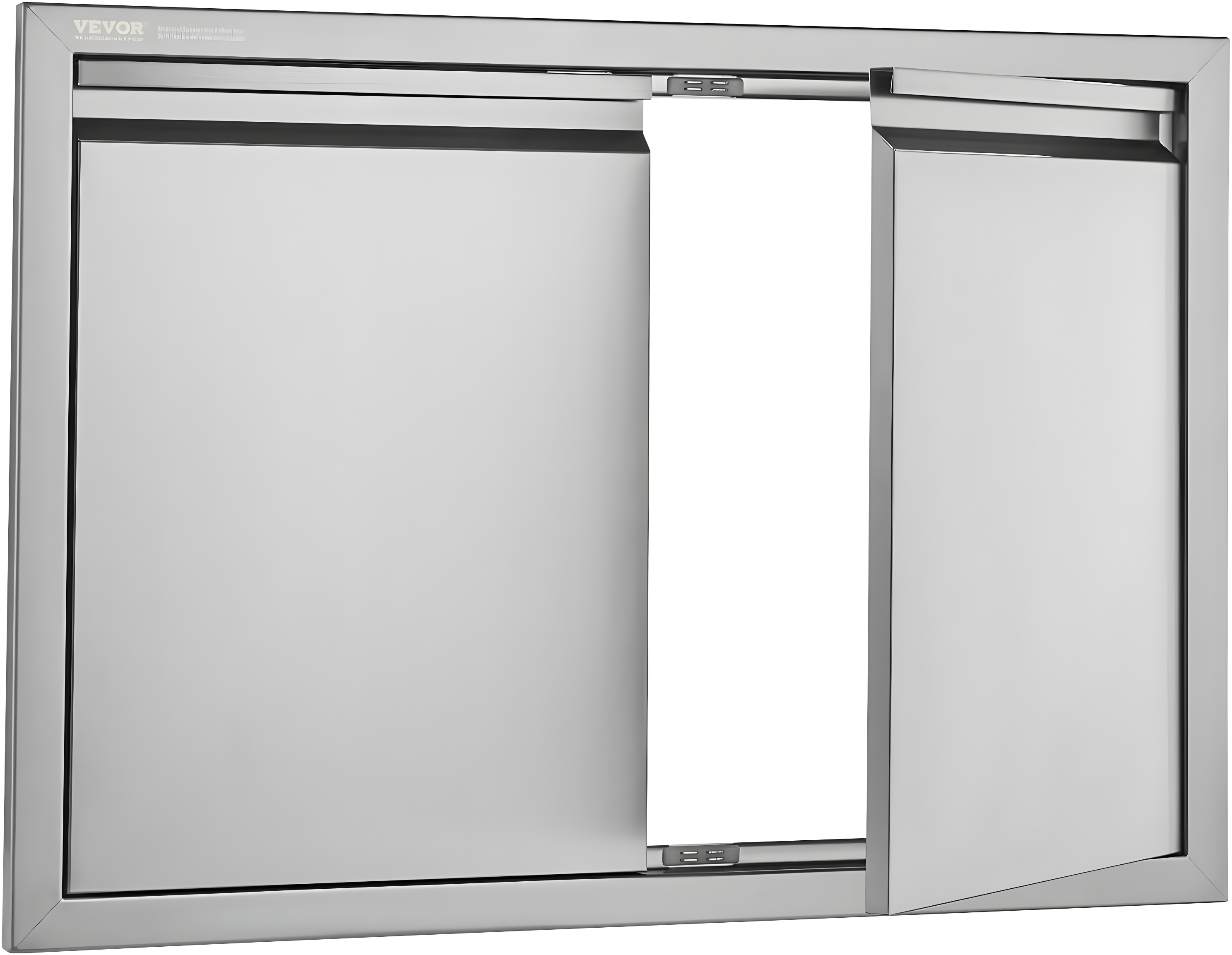 Stainless Steel Double BBQ Access Door with Hooks