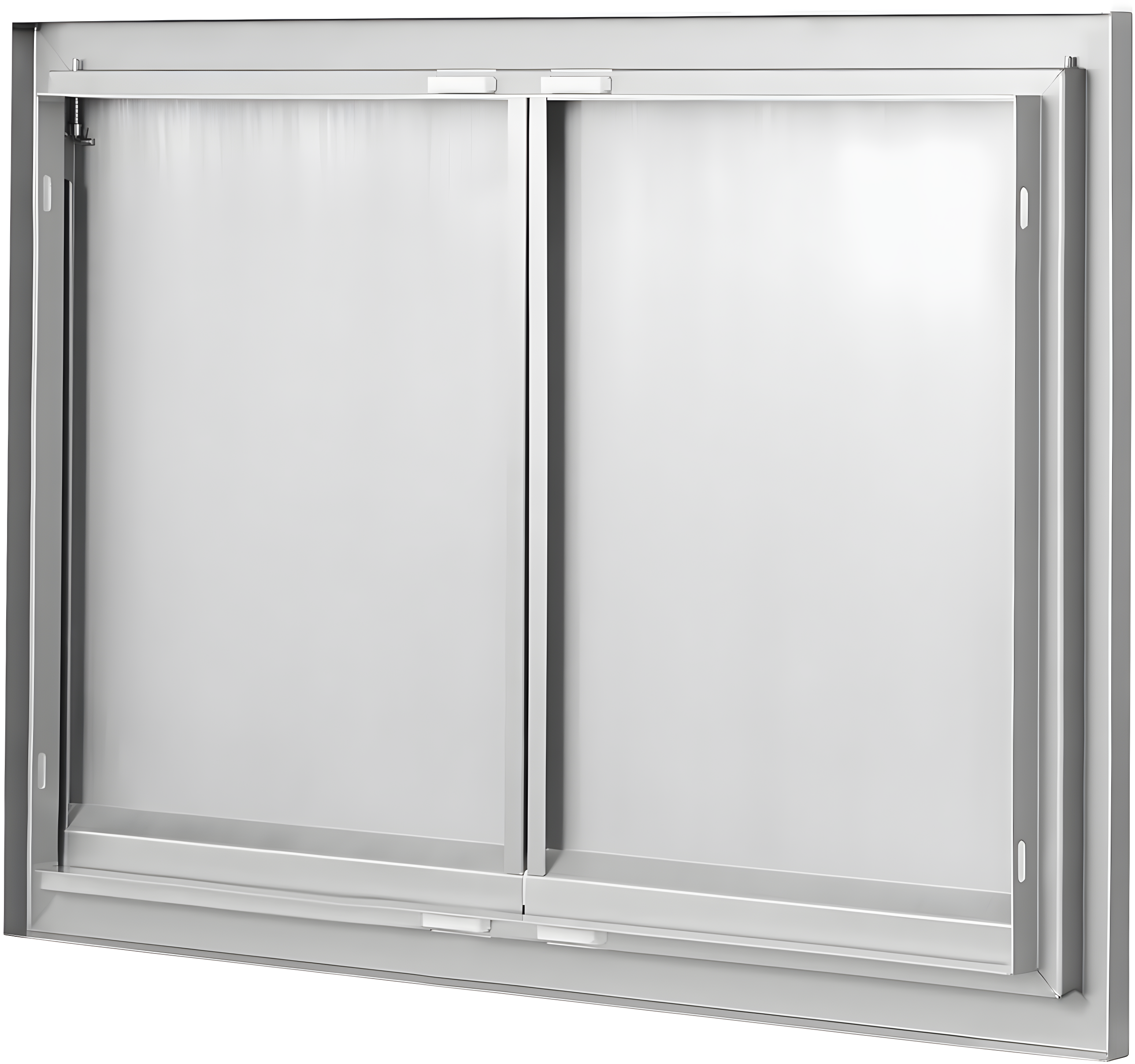 Stainless Steel Double BBQ Access Door with Hooks