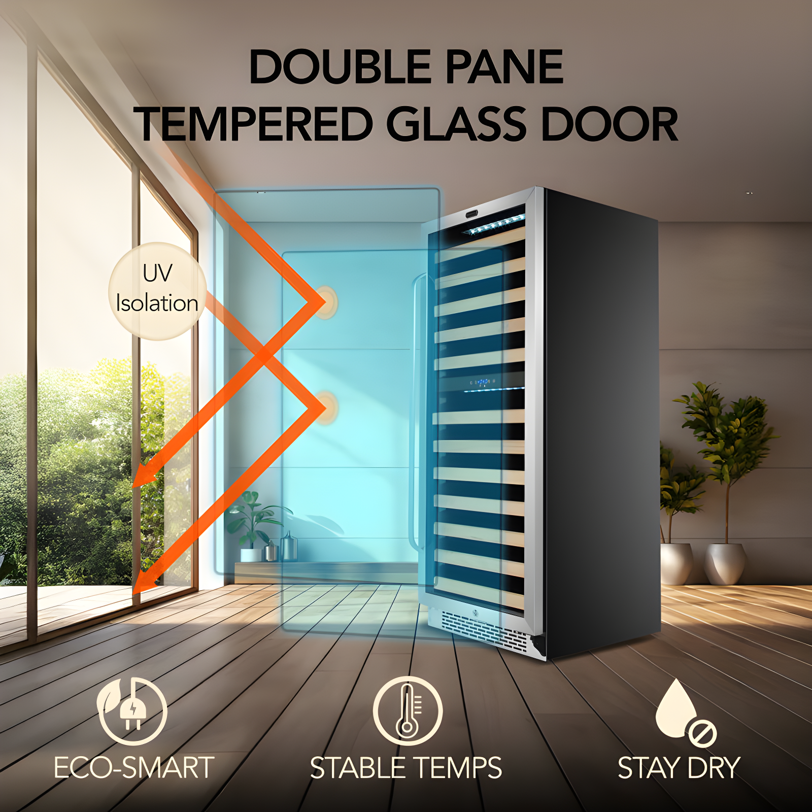 Whynter Whynter 92 Bottle Dual Zone Built-In Wine Refrigerator