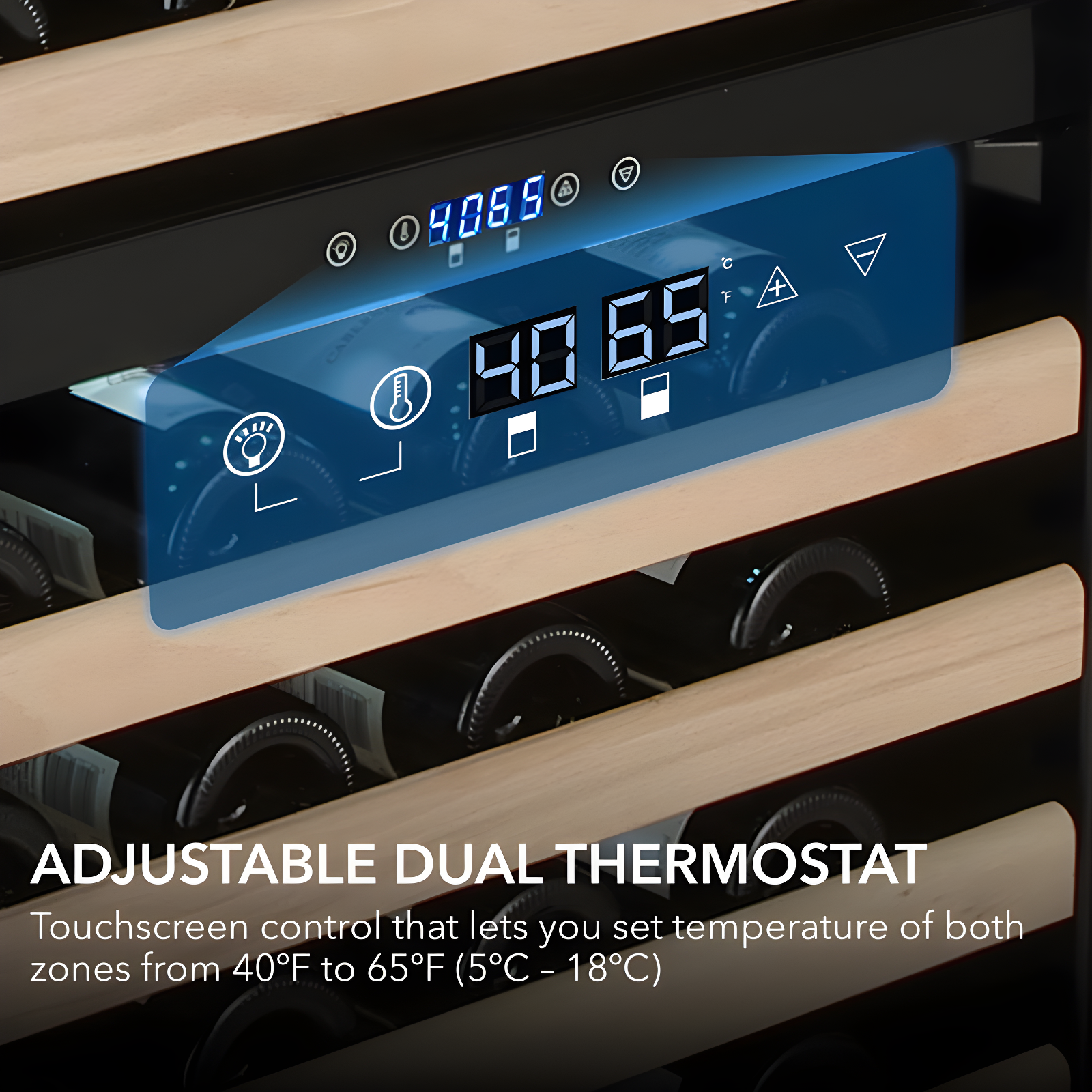 Whynter Whynter 92 Bottle Dual Zone Built-In Wine Refrigerator