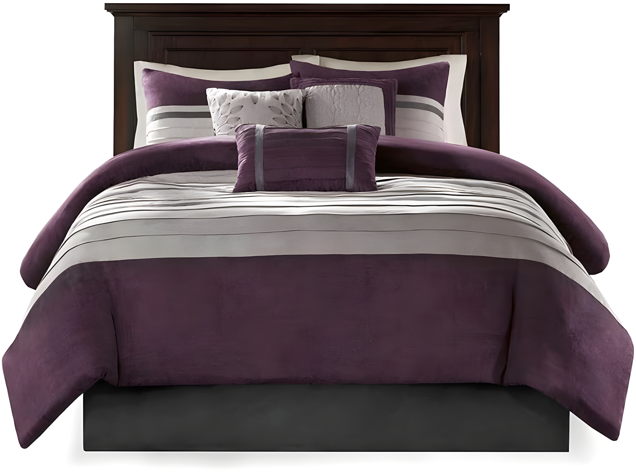 Palmer 7 PC Pieced Faux Suede Comforter Set