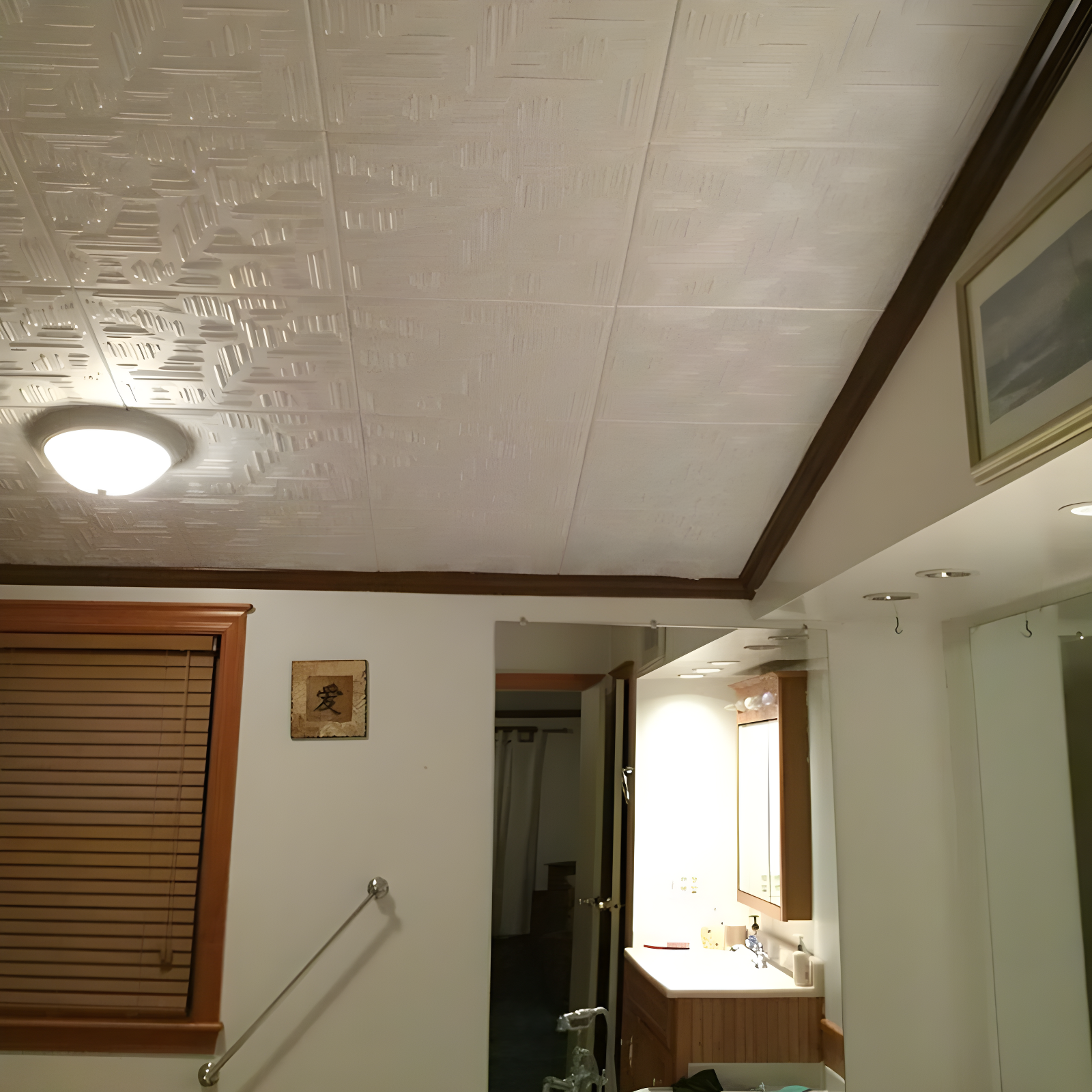 A La Maison Ceilings Country Wheat 1.6 ft. x 1.6 ft. Polystyrene Glue-up Ceiling Tile (Set of 96)
