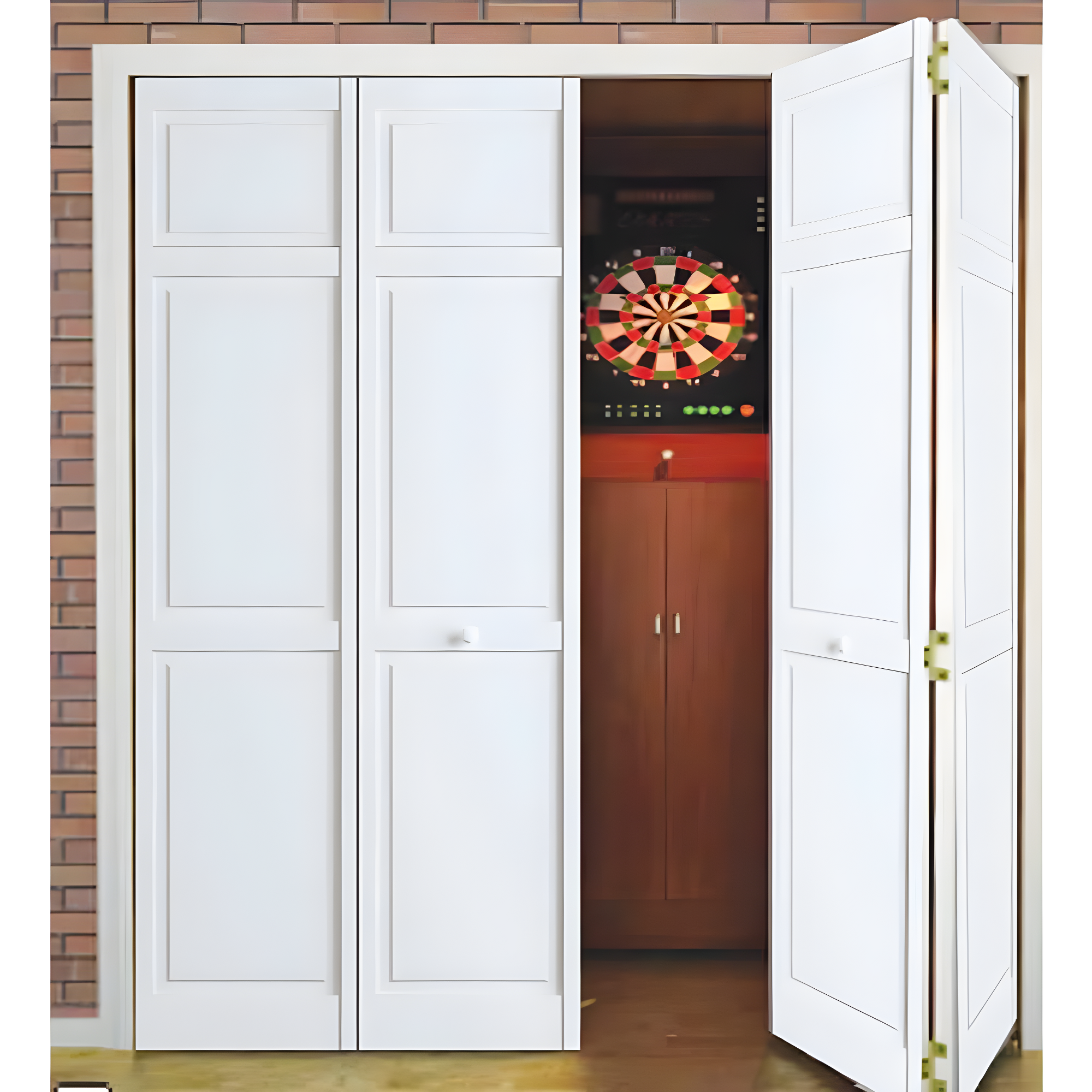 Paneled Wood Primed Bi-Fold Door