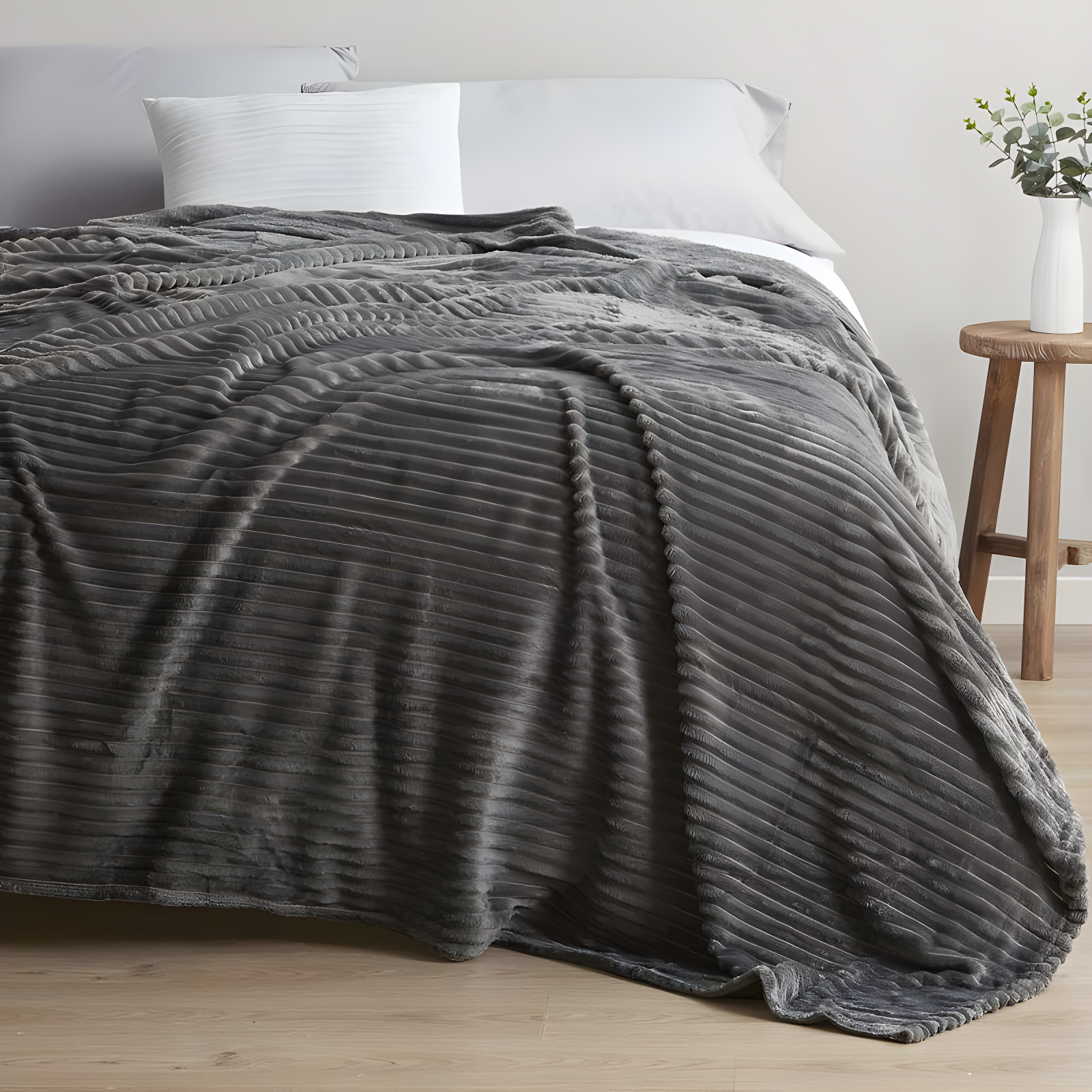 Nestl Nestl Cut Plush Cozy Throw Blanket - Fuzzy Warm Fleece Bed Blankets - Throws for Sofa, Bed, and Couch