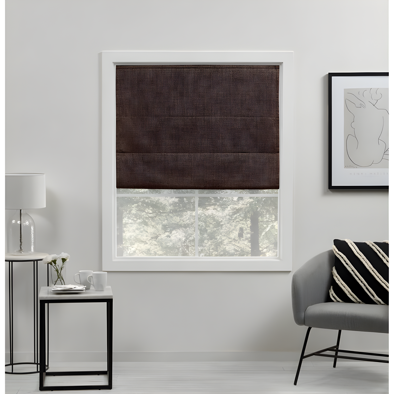 Amalgamated Textiles Exclusive Home Acadia 100% Blackout Roman Shade