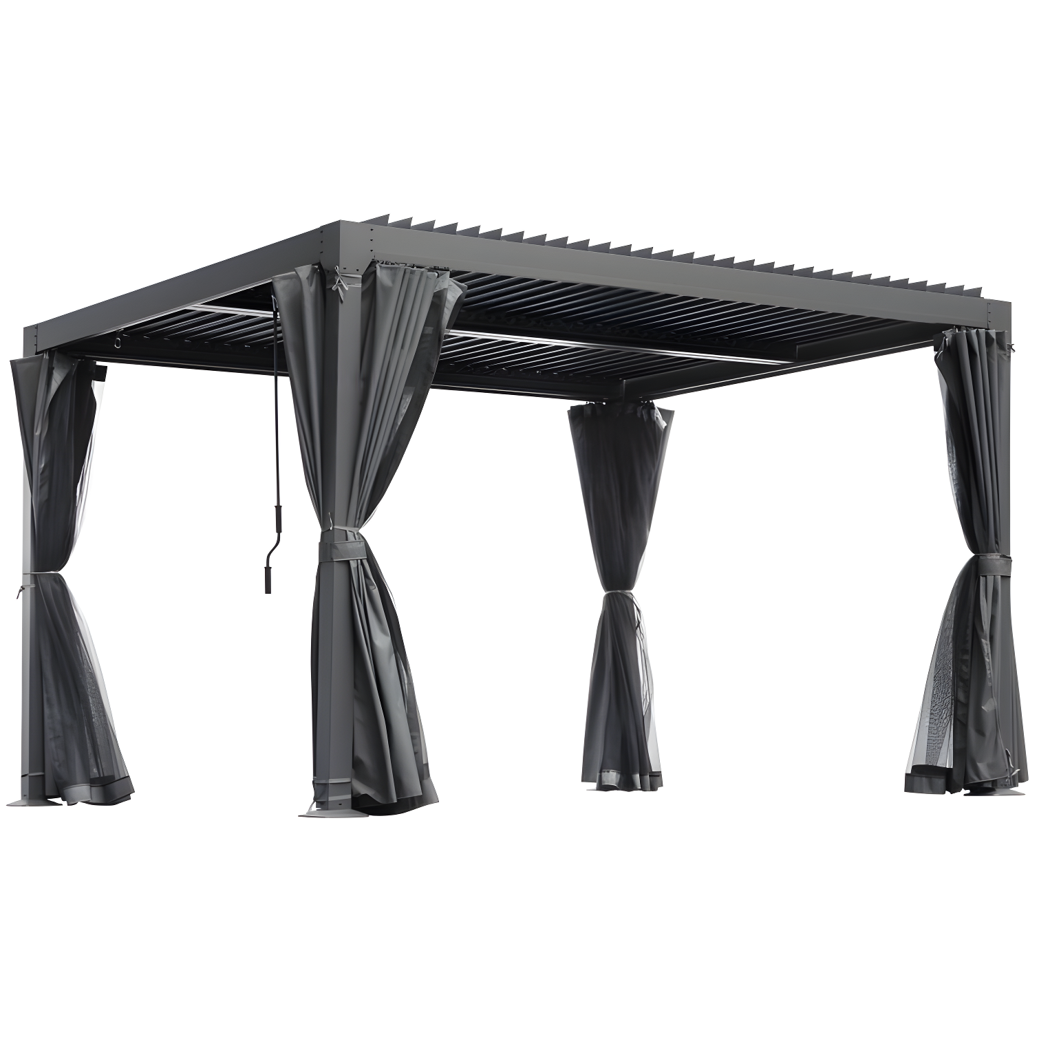 Erommy Outdoor Pergola, Louvered Pergola, Aluminum Pergola for Patio, Backyard, Pool party