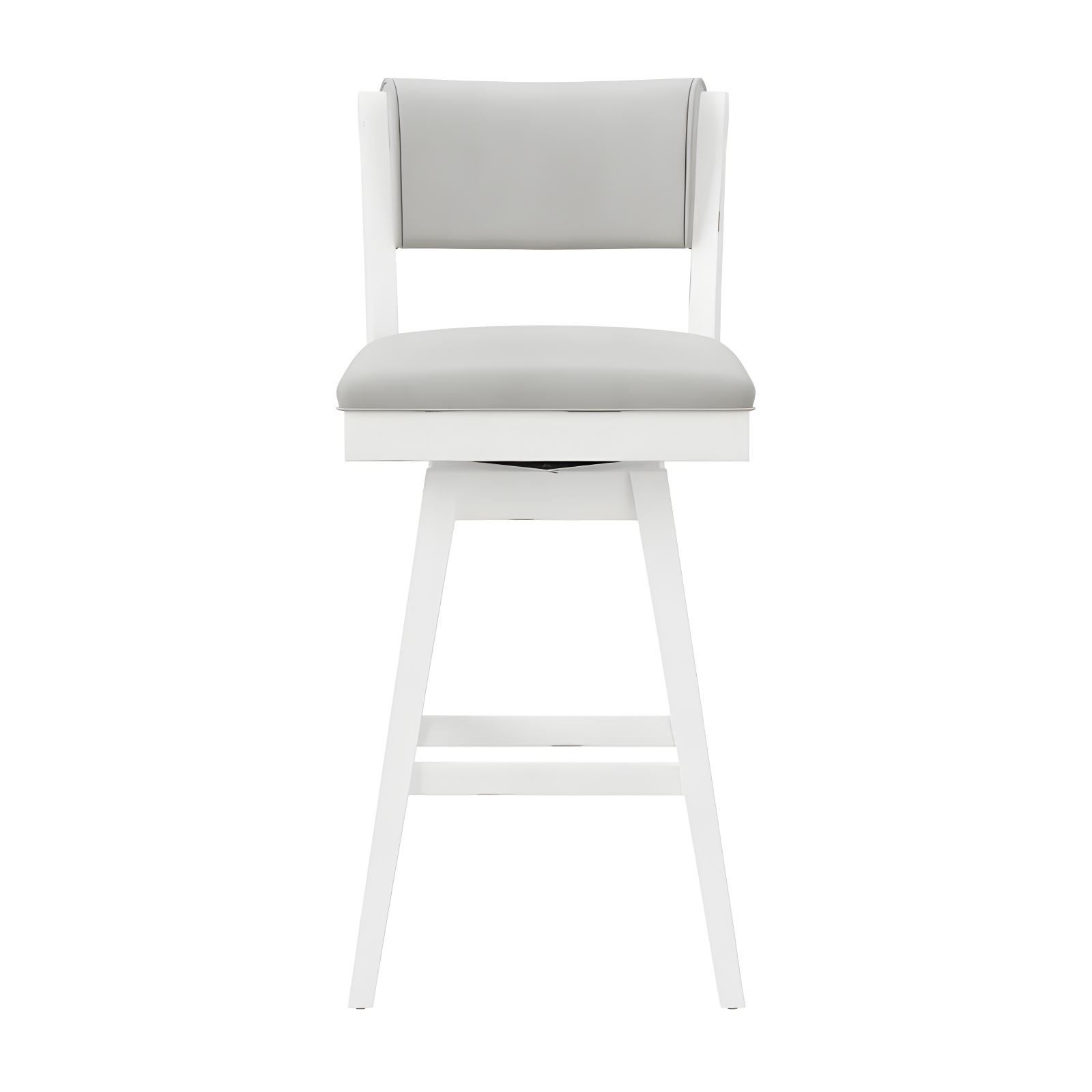 Clarion Wood and Upholstered Bar Height Swivel Stool Sea White - Hillsdale Furniture