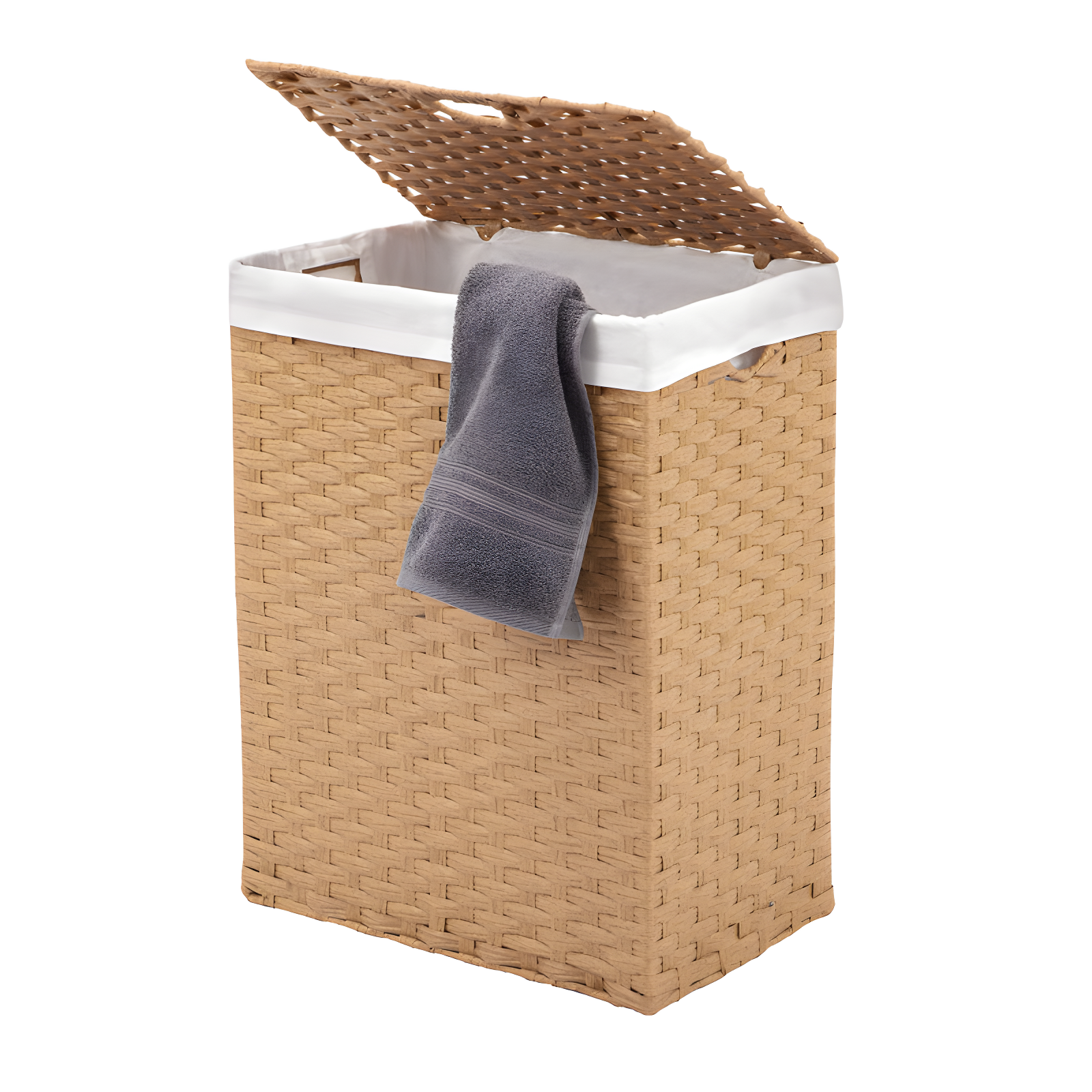 Handwoven Rectangle Laundry Hamper