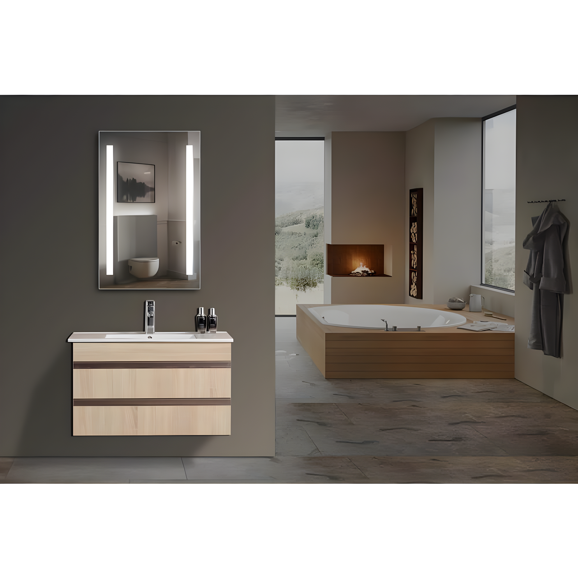 Lighted Impressions Mini Maxx LED Wall Mirror - Silver