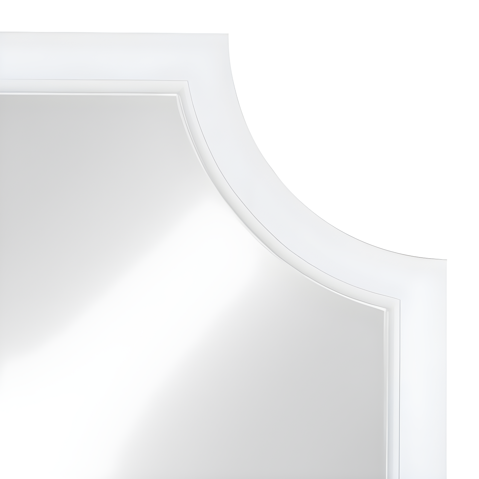 24" x 36" Hogan Framed Scallop Wall Mirror White - Kate and Laurel
