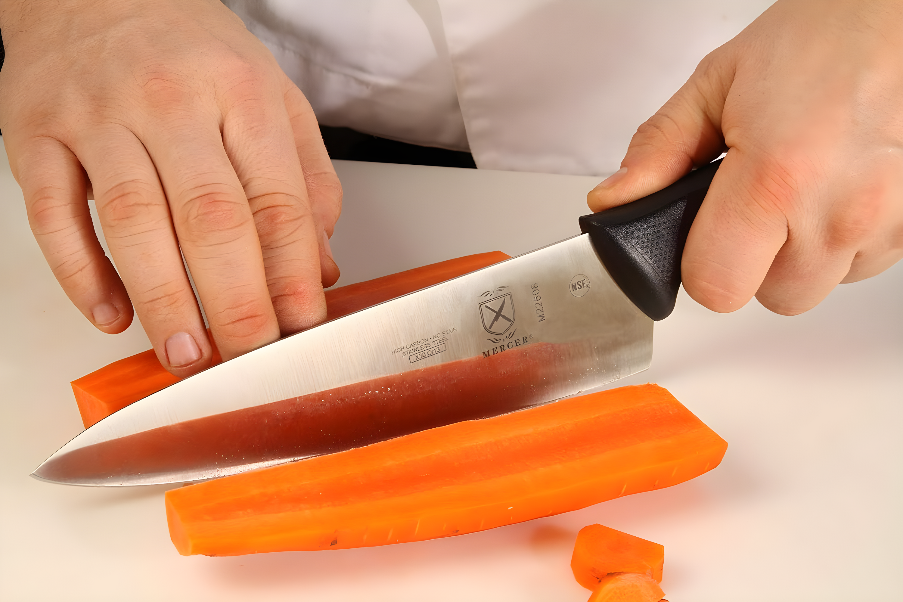 Mercer Culinary Millennia 8" Steel Chef's Knife, Black